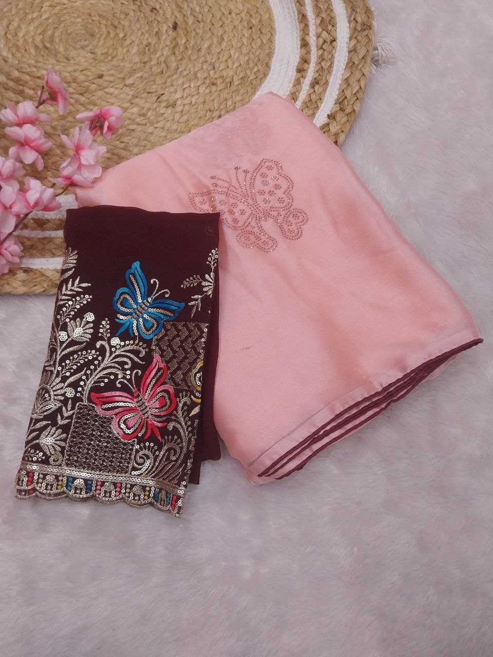 Ynf Crush Silk RIN171 BUTTERFLY Sarees Silk Sarees Festive Collections Wholesale Designer Sarees Soft Silk Sarees Holi Collections Manufacturer