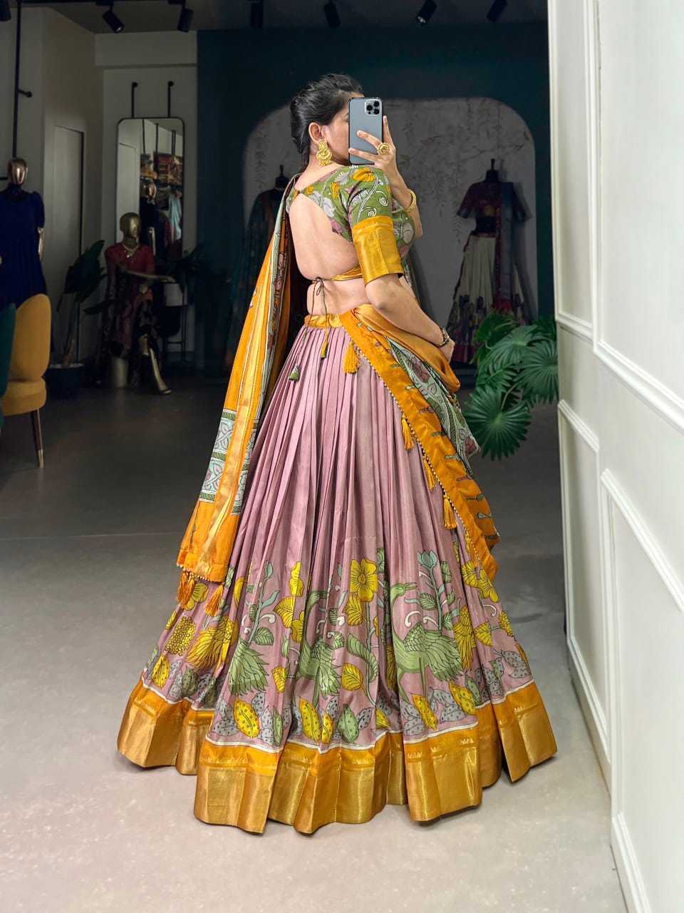 Ynf Dola Silk KESH416 LNB-ANUSHA Lehengas Wedding Collections Festive Collections Wholesale Silk Lehenga Printed Lehenga Zari Work Lehenga Manufacturer