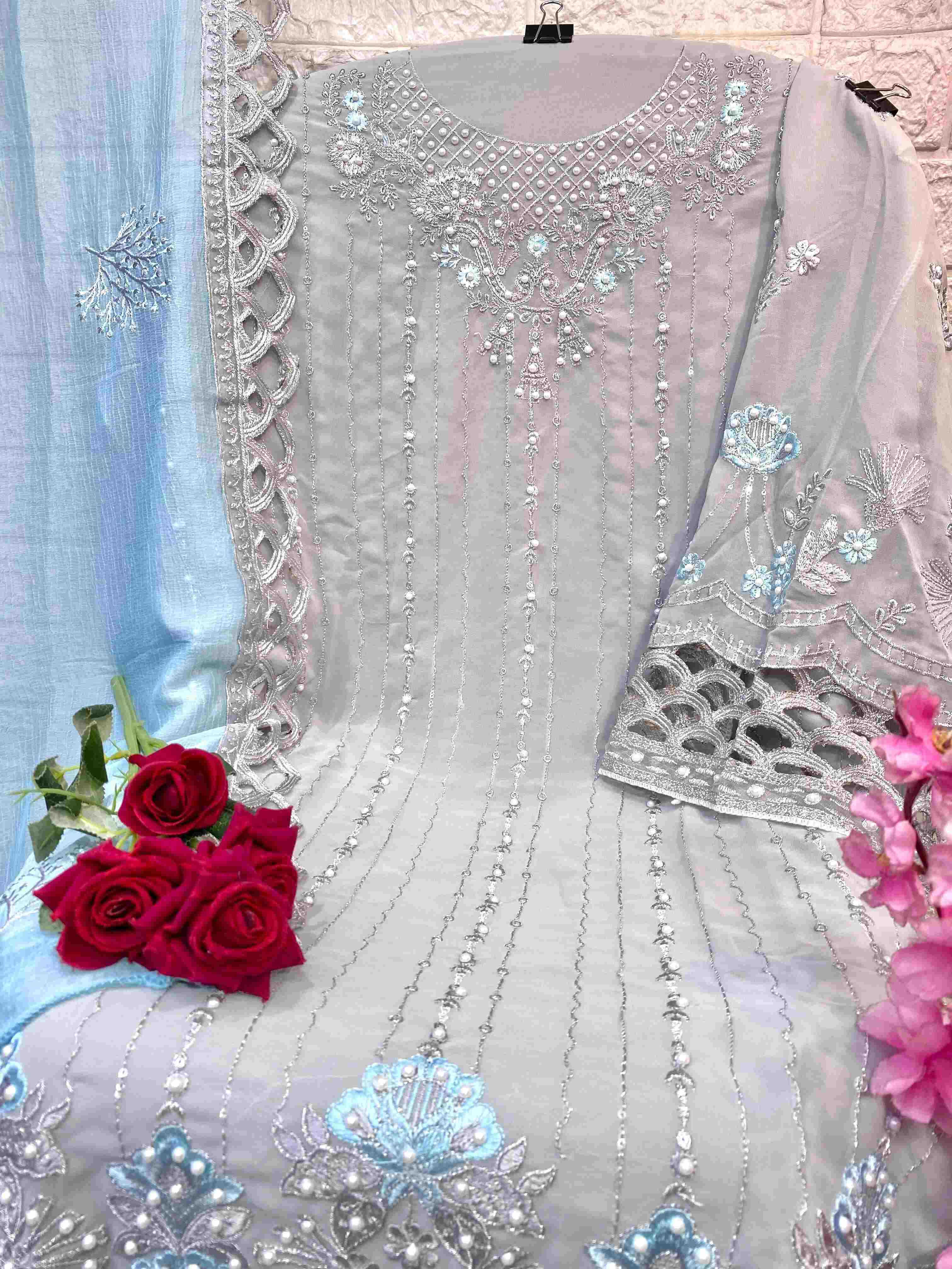 Ynf Faux Georgette KESH444 ELAF 183 Suits & Dresses Islamic Clothing Festive Collections Wholesale Pakistani Suits Georgette Suit Embroidered Suits Manufacturer