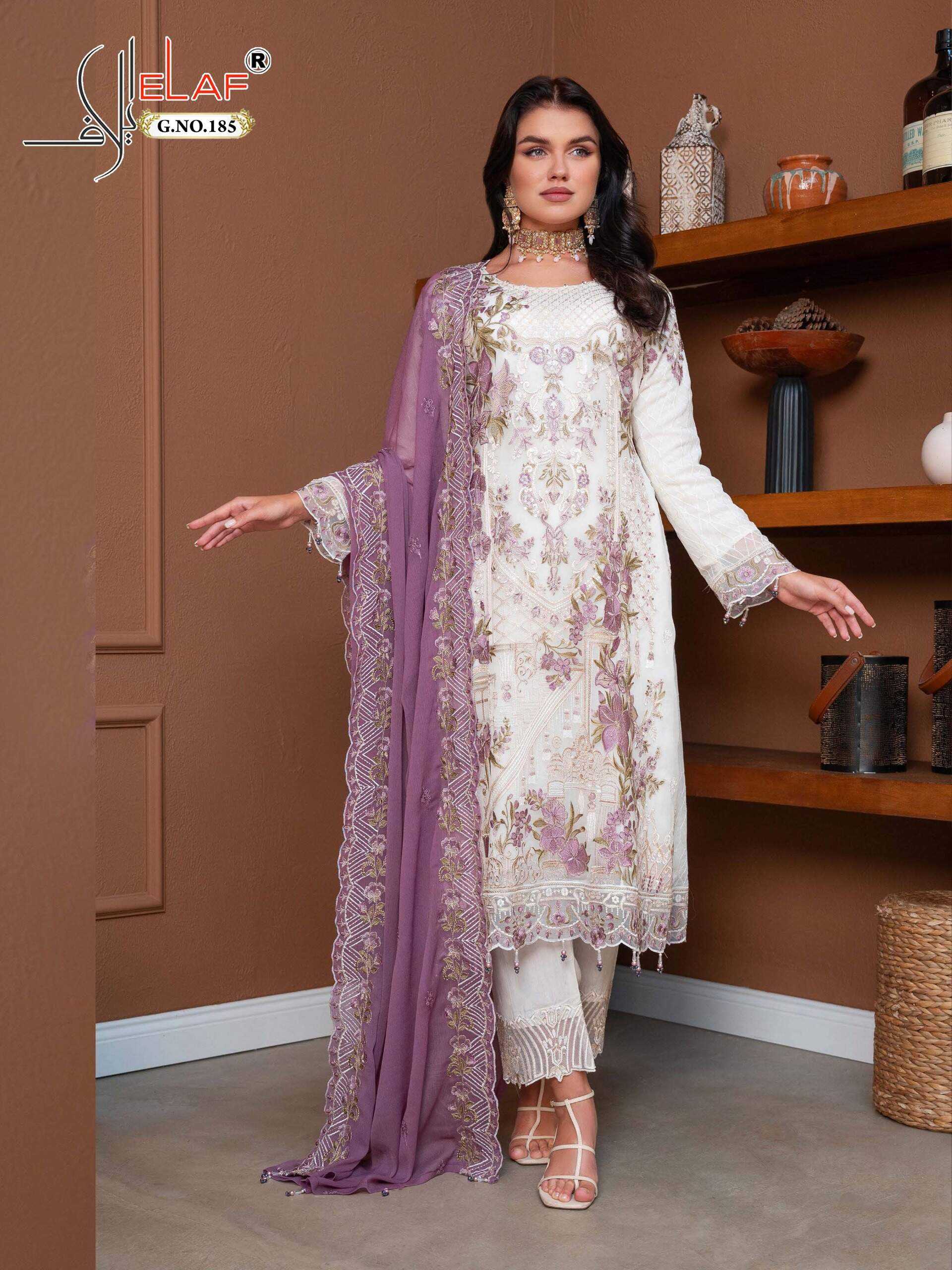 Ynf Faux Georgette KESH444 ELAF 185 Suits & Dresses Islamic Clothing Festive Collections Wholesale Pakistani Suits Georgette Suit Embroidered Suits Manufacturer