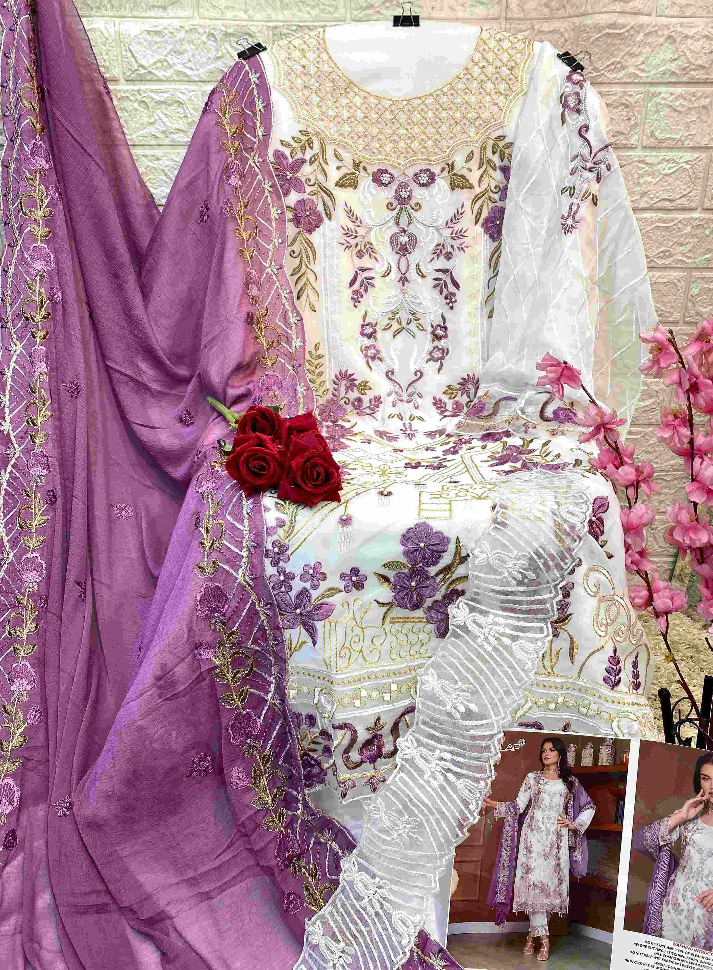 Ynf Faux Georgette KESH444 ELAF 185 Suits & Dresses Islamic Clothing Festive Collections Wholesale Pakistani Suits Georgette Suit Embroidered Suits Manufacturer
