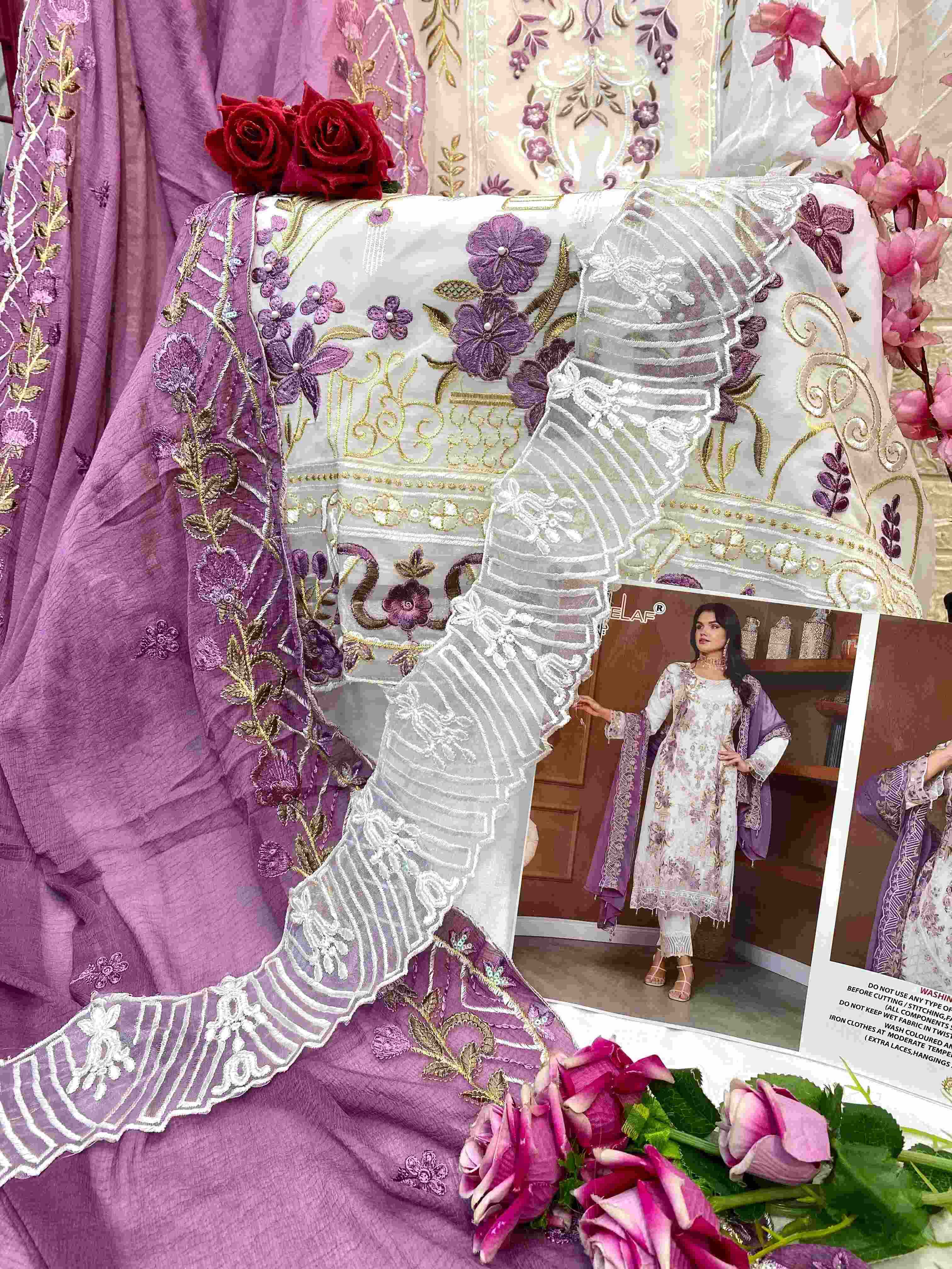 Ynf Faux Georgette KESH444 ELAF 185 Suits & Dresses Islamic Clothing Festive Collections Wholesale Pakistani Suits Georgette Suit Embroidered Suits Manufacturer
