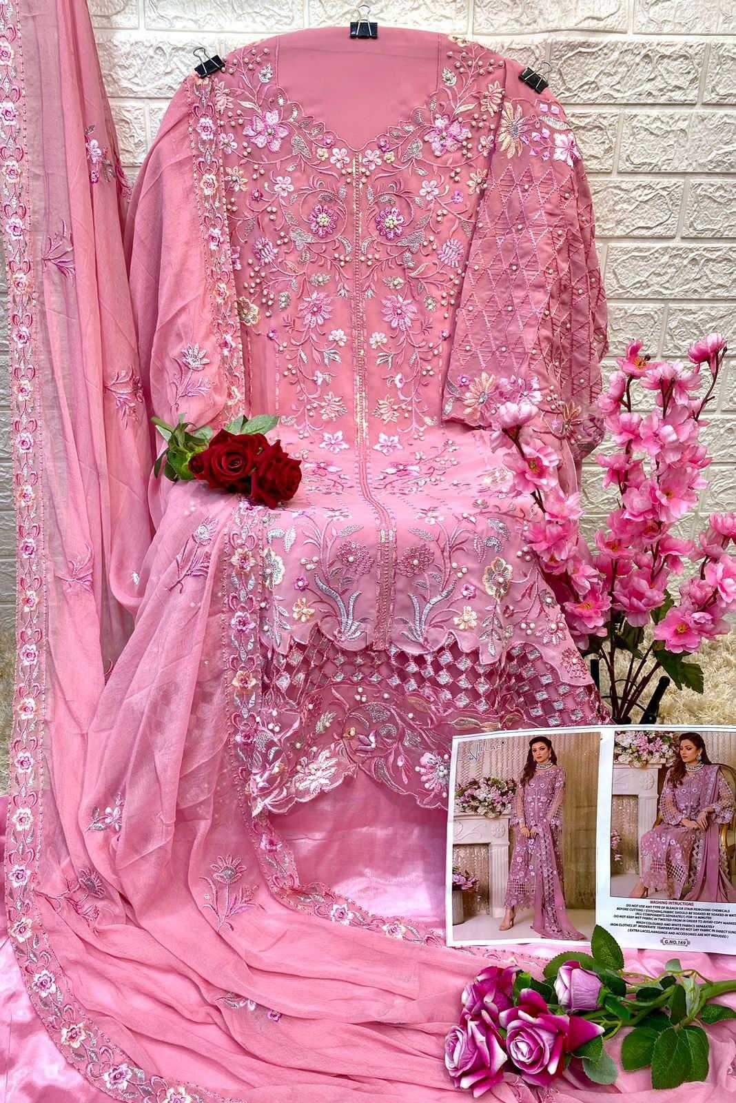 Ynf Faux Georgette KESH444 ELAF G-169 Suits & Dresses Islamic Clothing Festive Collections Wholesale Pakistani Suits Georgette Suit Embroidered Suits Manufacturer