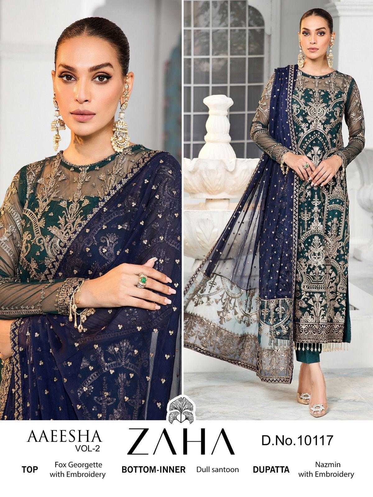 Ynf Faux Georgette KESH444 ZAHA 10115 Suits & Dresses Islamic Clothing Festive Collections Wholesale Pakistani Suits Afghani Suits Georgette Suit Manufacturer