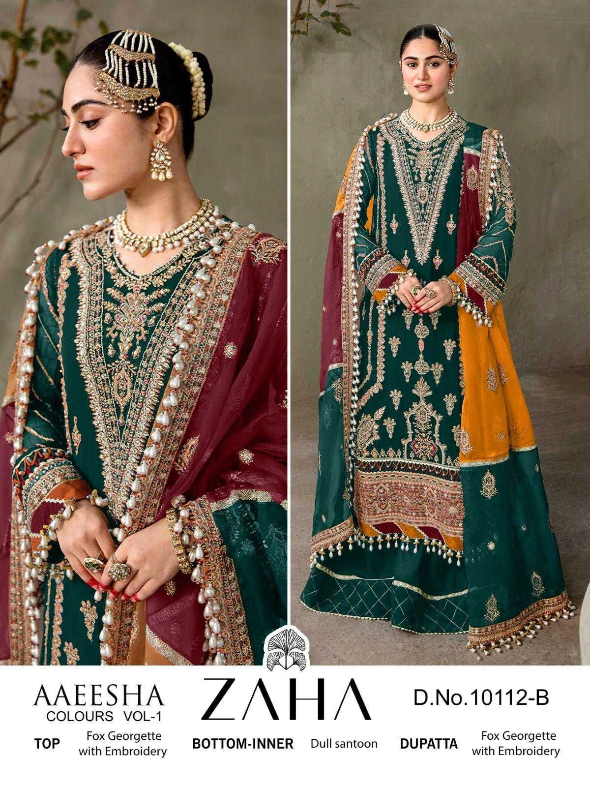 Ynf Faux Georgette KESH444 ZAHA 10115 Suits & Dresses Islamic Clothing Festive Collections Wholesale Pakistani Suits Afghani Suits Georgette Suit Manufacturer