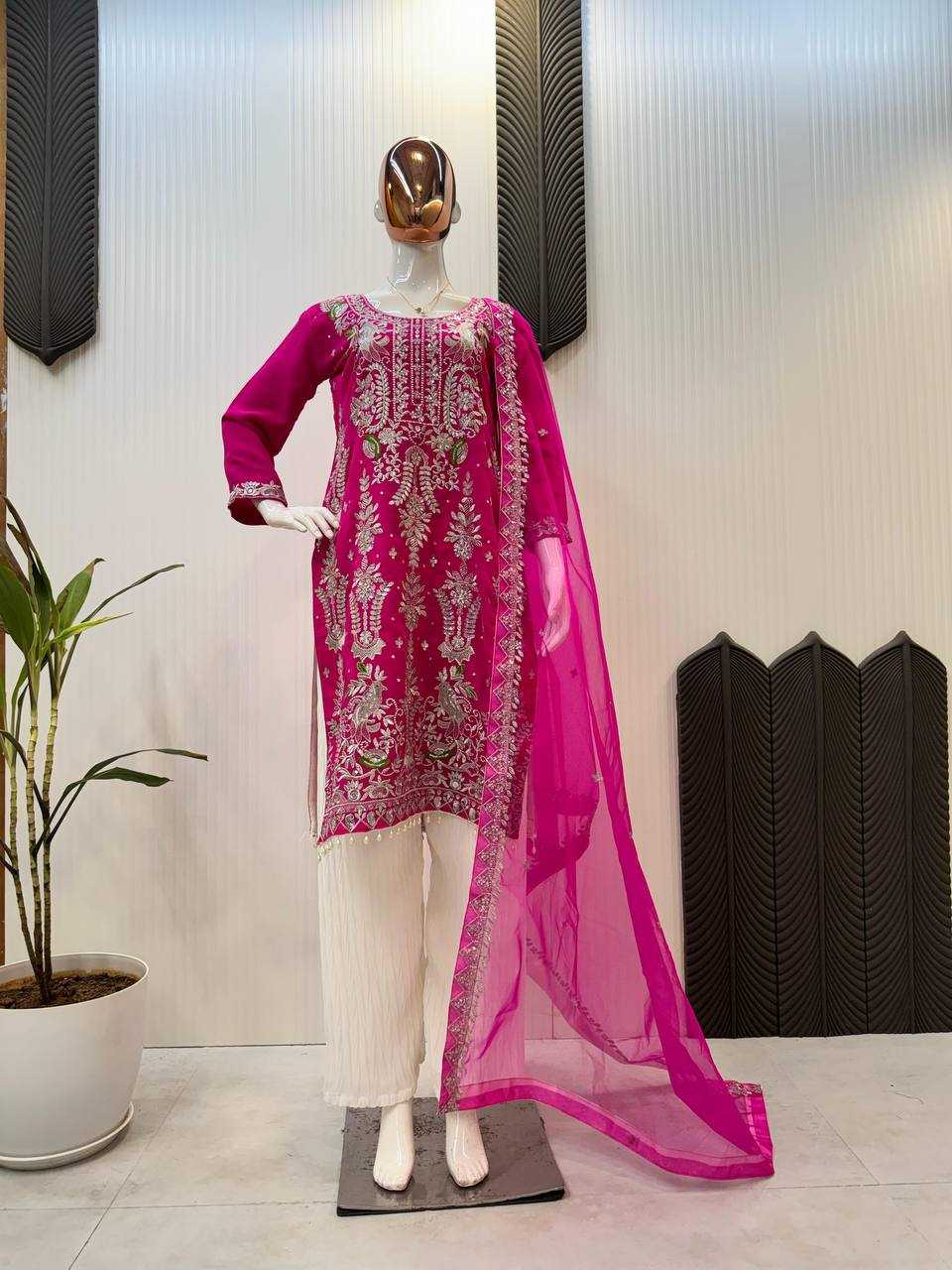 Ynf Faux Georgette RIN141 1919 Suits & Dresses Wholesale Georgette Suit Designer Suits Embroidered Suits Manufacturer