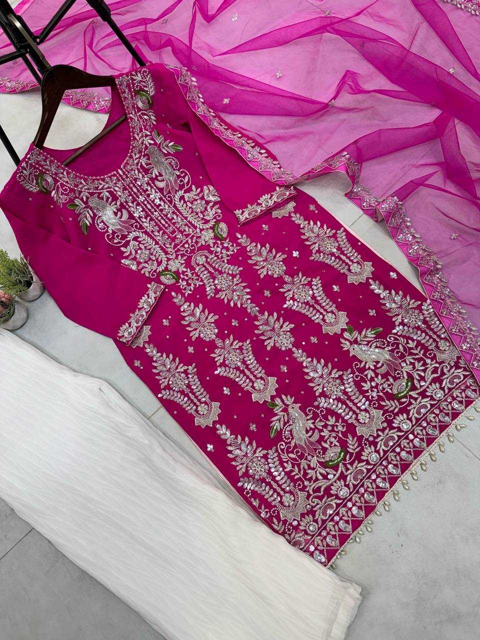 Ynf Faux Georgette RIN141 1919 Suits & Dresses Wholesale Georgette Suit Designer Suits Embroidered Suits Manufacturer