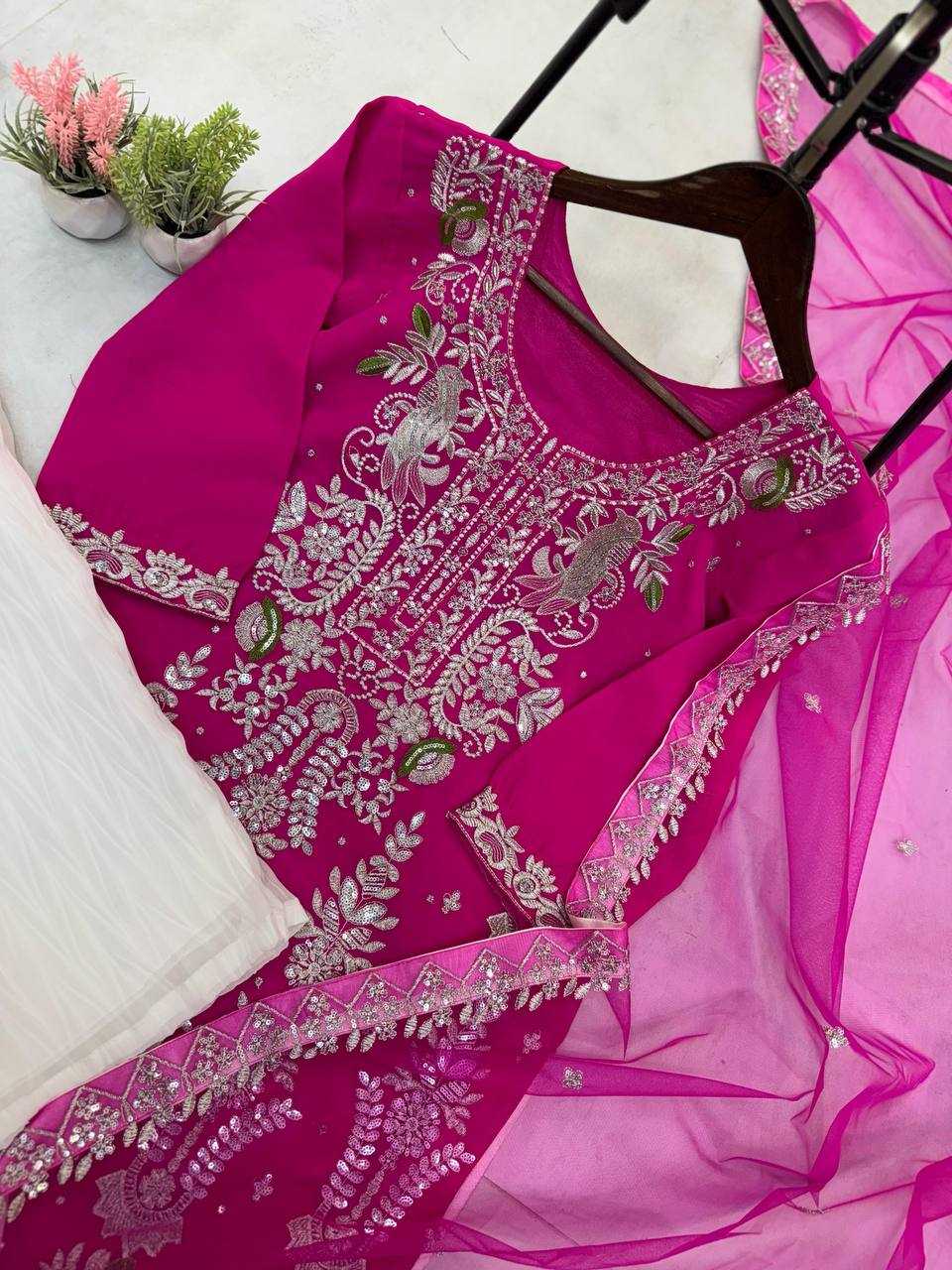 Ynf Faux Georgette RIN141 1919 Suits & Dresses Wholesale Georgette Suit Designer Suits Embroidered Suits Manufacturer