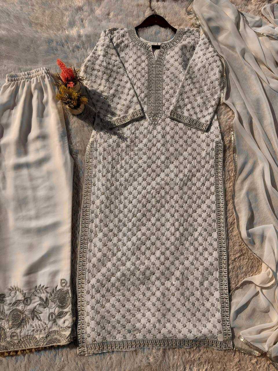 Ynf Faux Georgette RIN141 1922 Suits & Dresses Wholesale Sharara Salwar Suits Embroidery Suits Georgette Suit Manufacturer