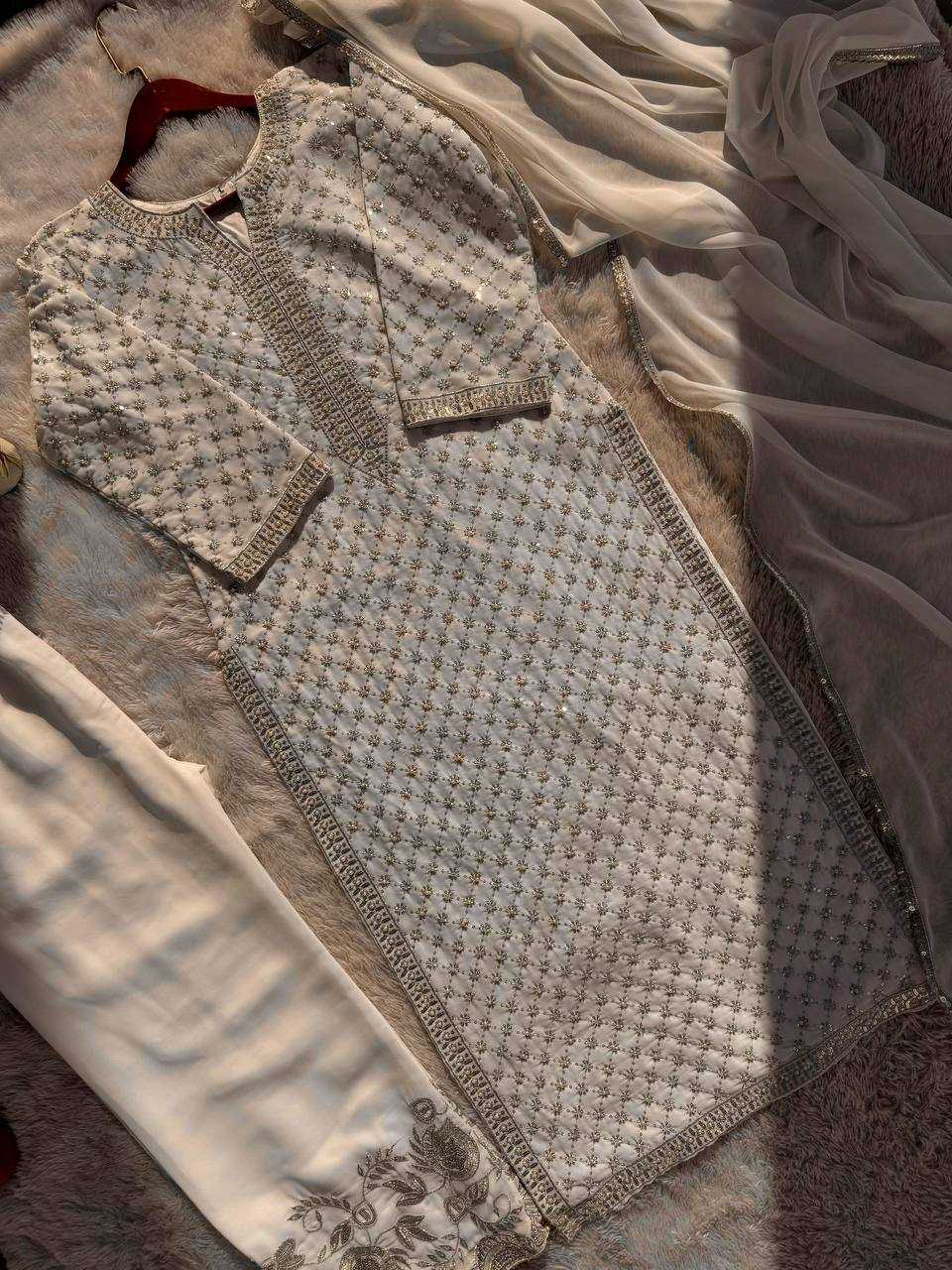 Ynf Faux Georgette RIN141 1922 Suits & Dresses Wholesale Sharara Salwar Suits Embroidery Suits Georgette Suit Manufacturer