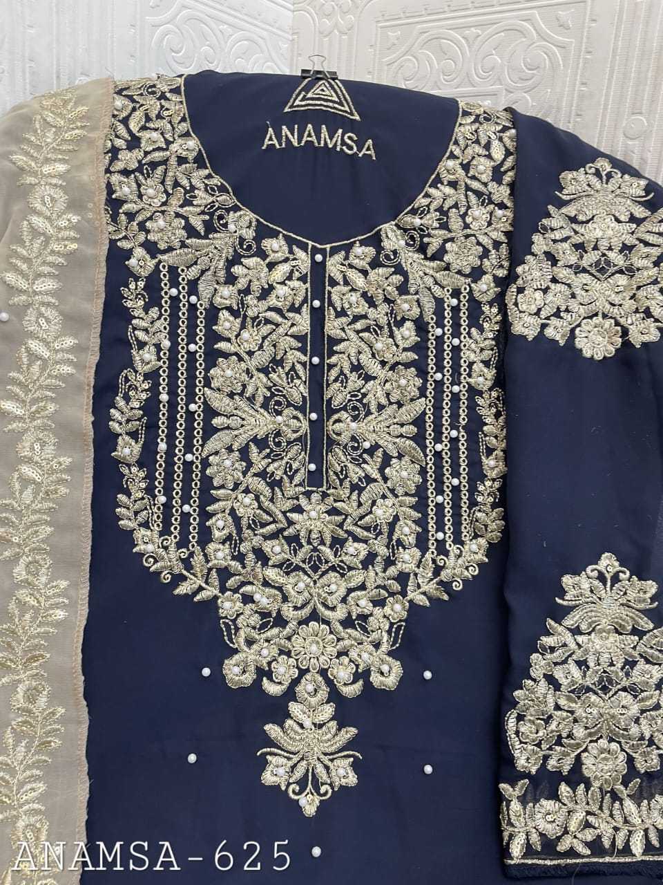 Ynf Faux Georgette RIN186 Anamsa-625 Suits & Dresses Islamic Clothing Festive Collections Wholesale Georgette Suit Embroidered Suits Eid Collections Manufacturer