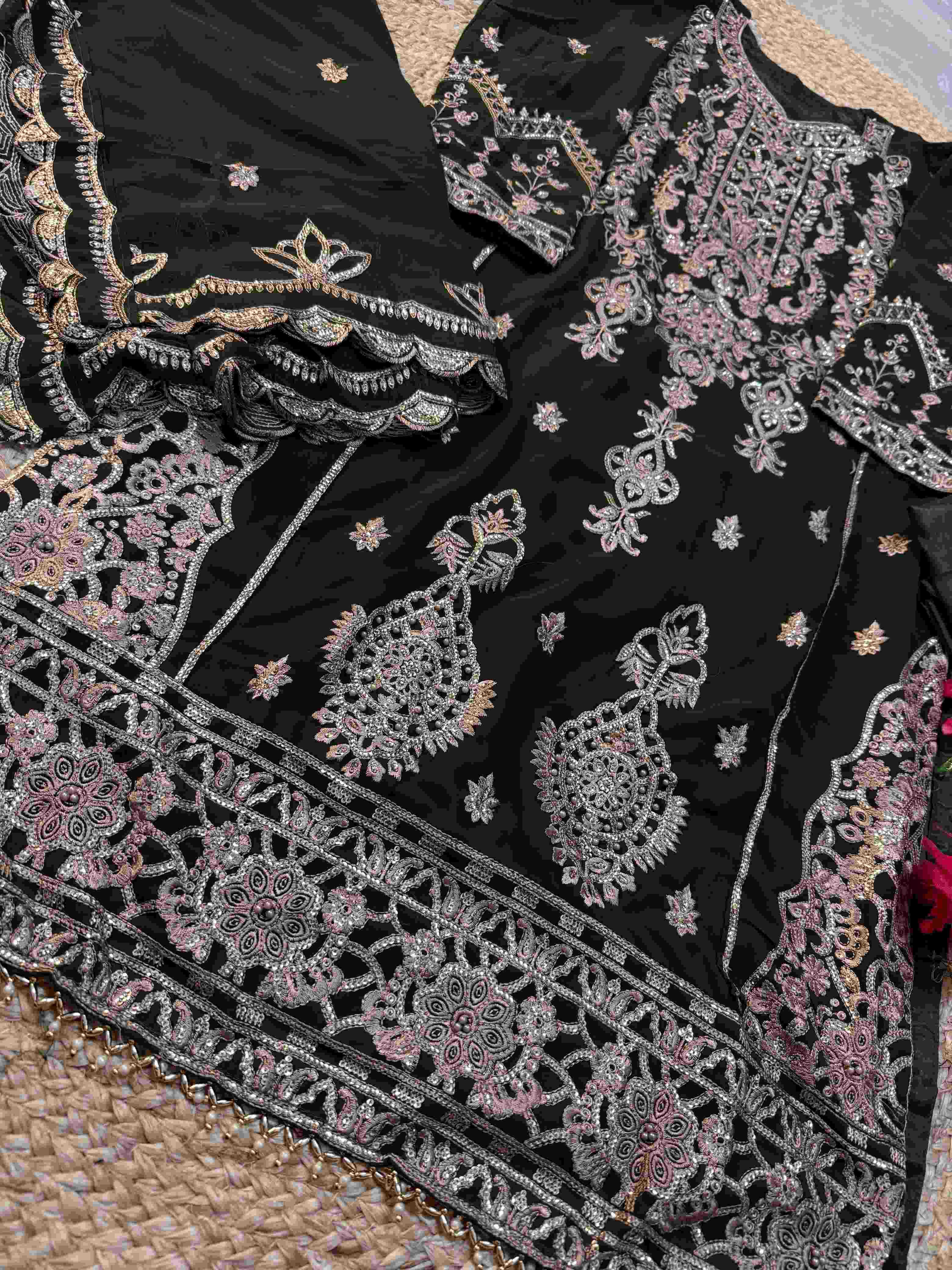 Ynf Georgette KESH444 Ziaaz Designs 442 Suits & Dresses Islamic Clothing Festive Collections Wholesale Pakistani Suits Embroidery Suits Semi Stitched Suits Manufacturer