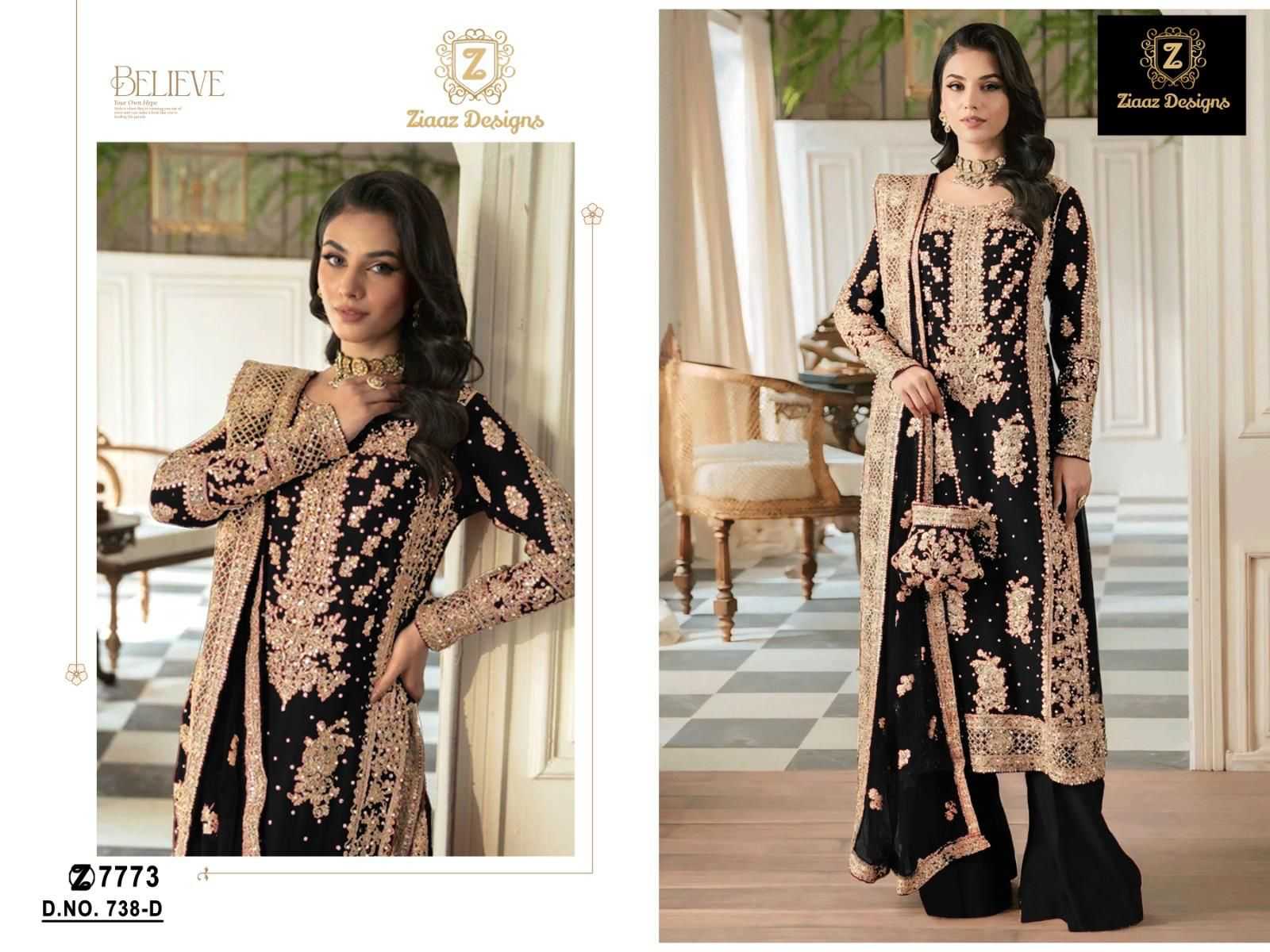 Ynf Georgette KESH444 Ziaaz Designs 738 Suits & Dresses Islamic Clothing Festive Collections Wholesale Pakistani Suits Afghani Suits Kashmiri Suits Manufacturer