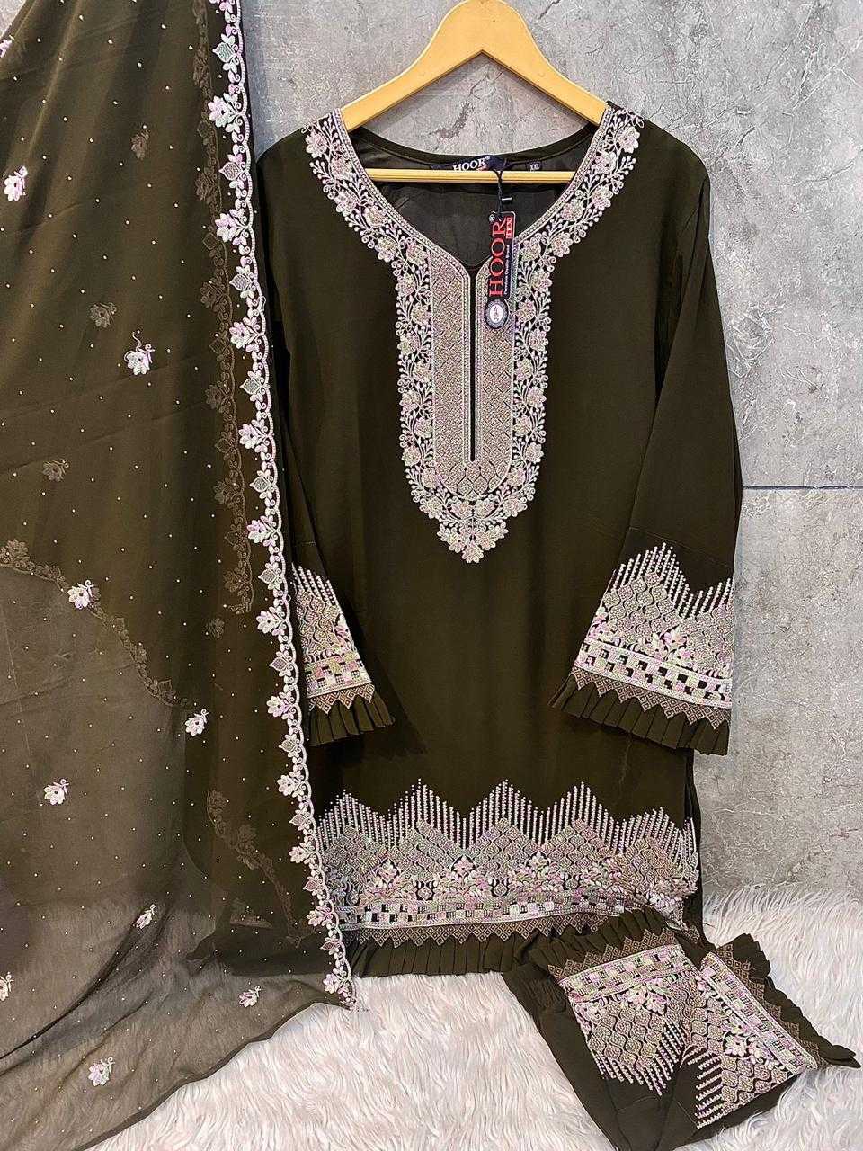 Ynf Georgette KESH450 HOOR TEX-110A Suits & Dresses Islamic Clothing Festive Collections Wholesale Pakistani Suits Afghani Suits Kashmiri Suits Manufacturer