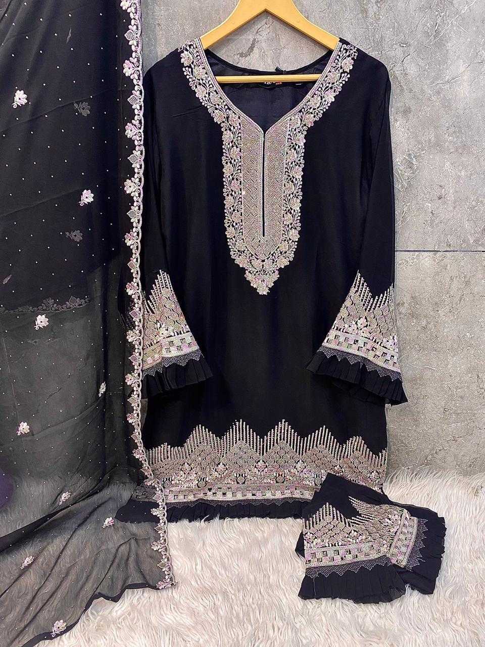 Ynf Georgette KESH450 HOOR TEX-110A Suits & Dresses Islamic Clothing Festive Collections Wholesale Pakistani Suits Afghani Suits Kashmiri Suits Manufacturer