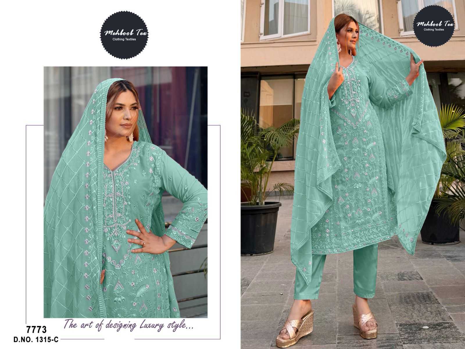 Ynf Georgette RIN186 Mehbbob tex-1315 Suits & Dresses Islamic Clothing Festive Collections Wholesale Georgette Suit Embroidered Suits Eid Collections Manufacturer