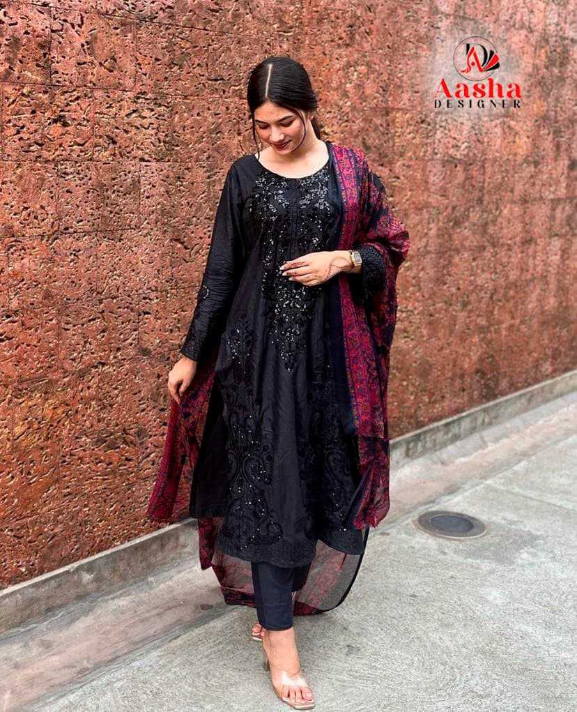 Ynf Heavy Rayon RIN186 AASHA DESIGNER-1139 Suits & Dresses Islamic Clothing Festive Collections Wholesale Embroidery Suits Party wear suits Eid Collections Manufacturer