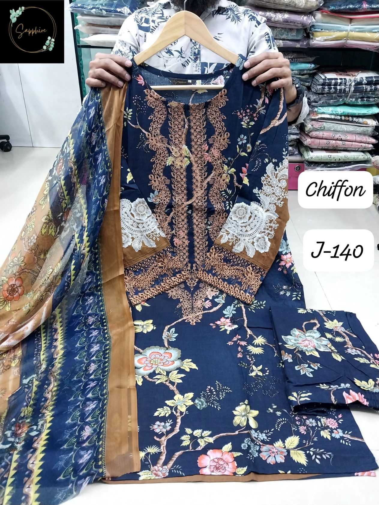 Ynf Heavy Rayon RIN186 SAPPHIRE JAZMIN 140 Suits & Dresses Islamic Clothing Festive Collections Wholesale Pakistani Suits Party wear suits Eid Collections Manufacturer