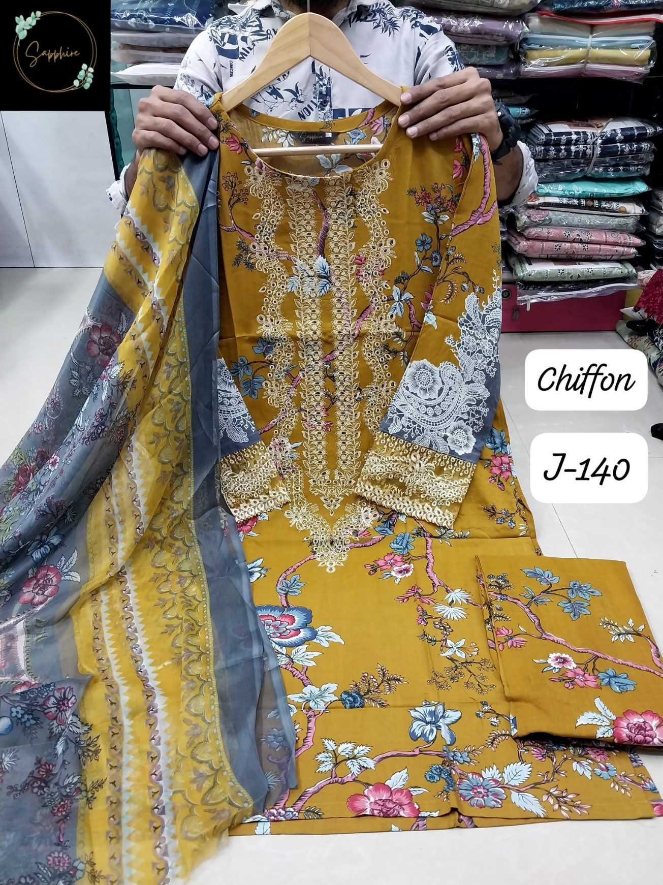 Ynf Heavy Rayon RIN186 SAPPHIRE JAZMIN 140 Suits & Dresses Islamic Clothing Festive Collections Wholesale Pakistani Suits Party wear suits Eid Collections Manufacturer