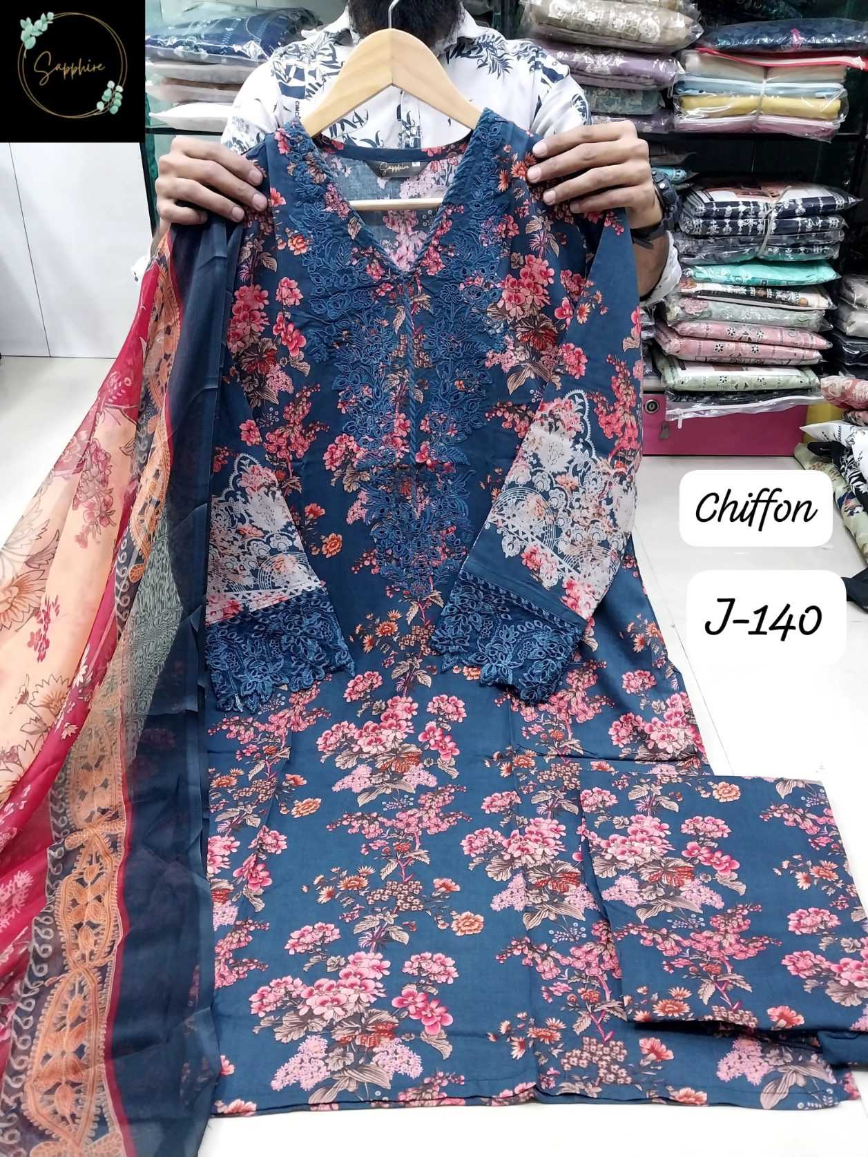 Ynf Heavy Rayon RIN186 SAPPHIRE JAZMIN 140 Suits & Dresses Islamic Clothing Festive Collections Wholesale Pakistani Suits Party wear suits Eid Collections Manufacturer