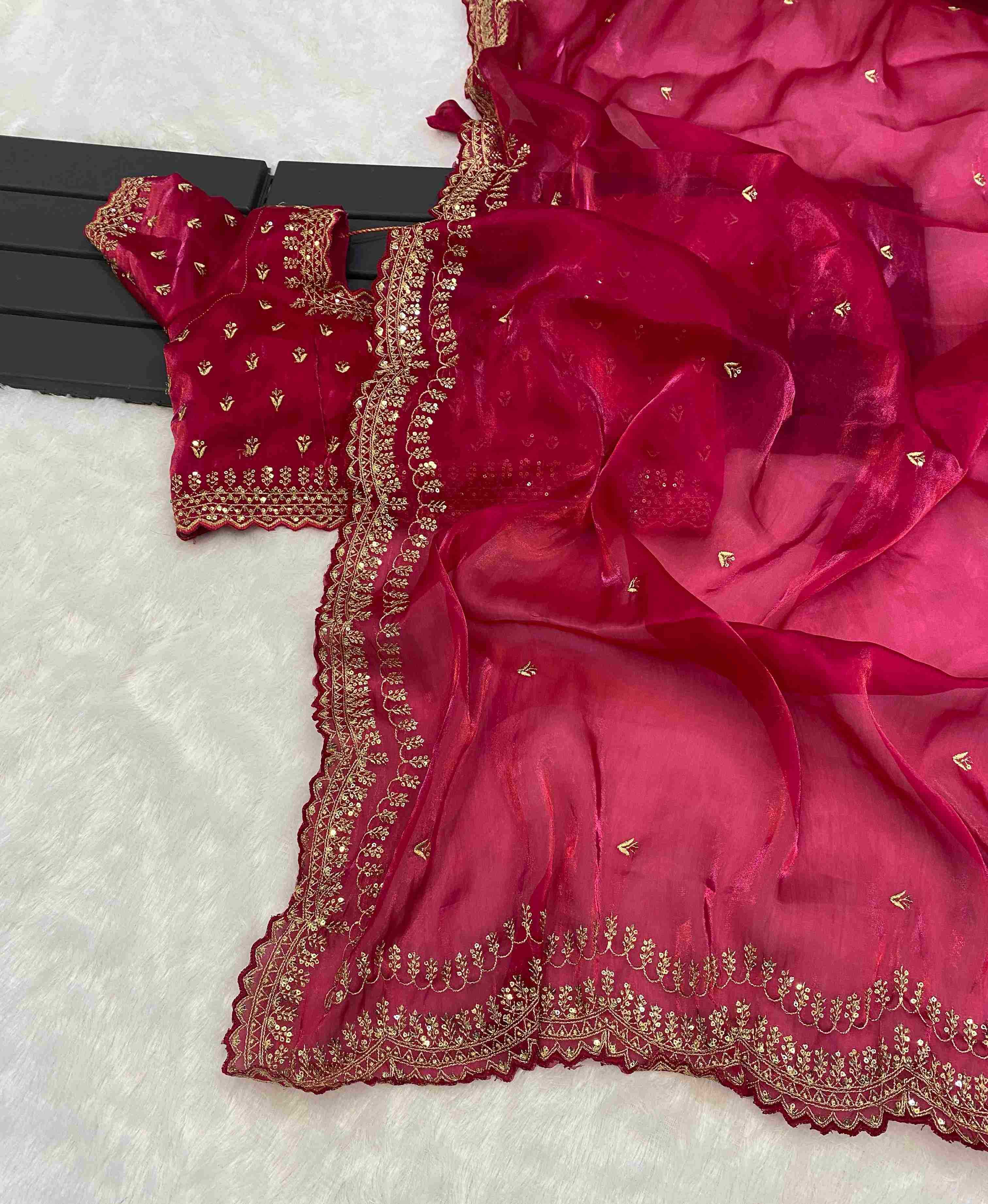 Ynf Jimmy Choo RIN164 RAA13 Sarees Wedding Collections Festive Collections Wholesale Jimmy Choo Sarees Sequence Sarees Sarees With Blouse Manufacturer