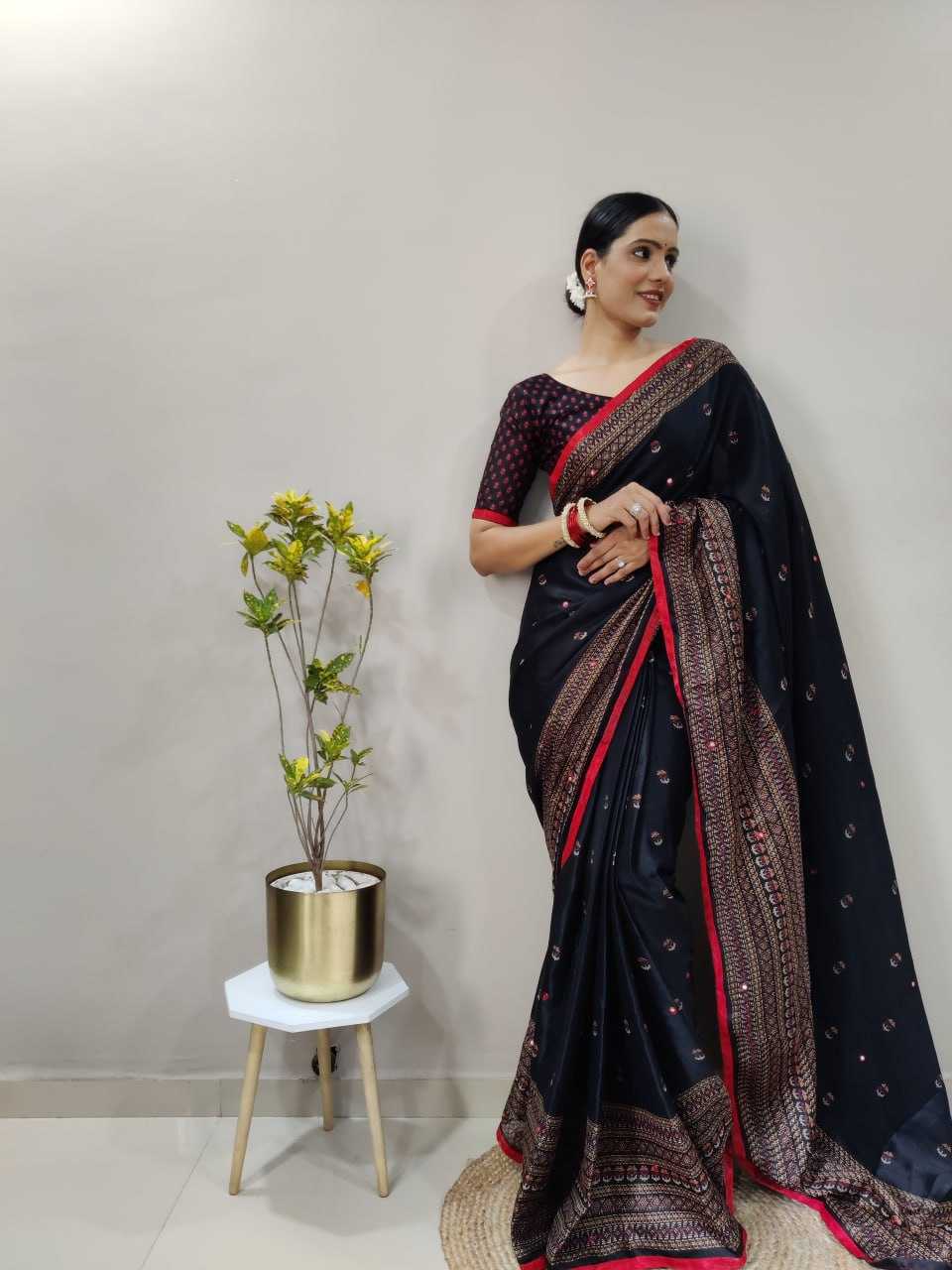 Ynf Jute Cotton RIN214 024 Sarees Wholesale Jute Sarees Plain Sarees Mirror Work Saree Manufacturer