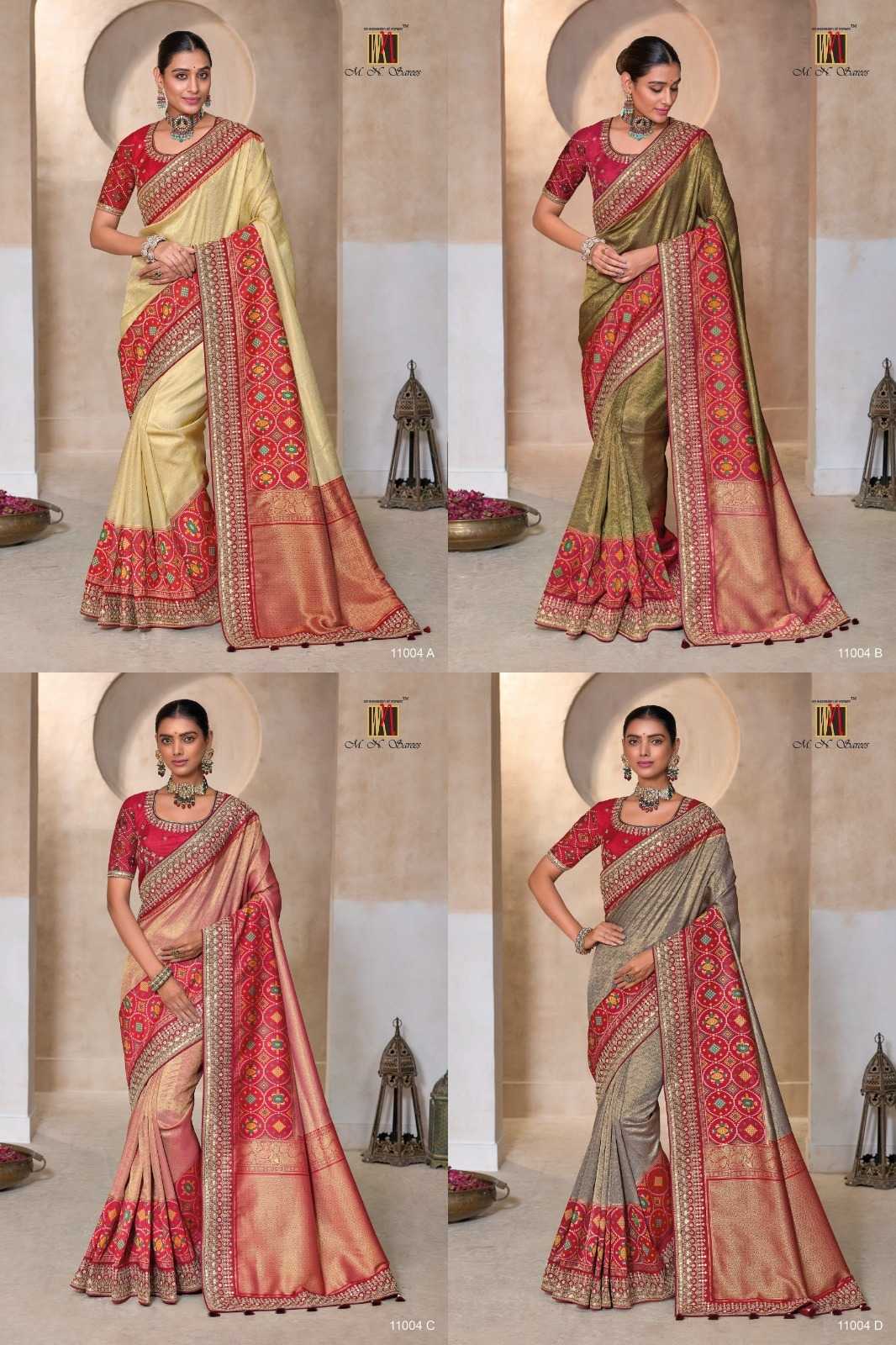 Ynf Kanjivaram Silk KESH416 M.N-11004 Sarees Wedding Collections Festive Collections Wholesale Gota Patti Sarees Embroidered Sarees Heavy Sarees Manufacturer