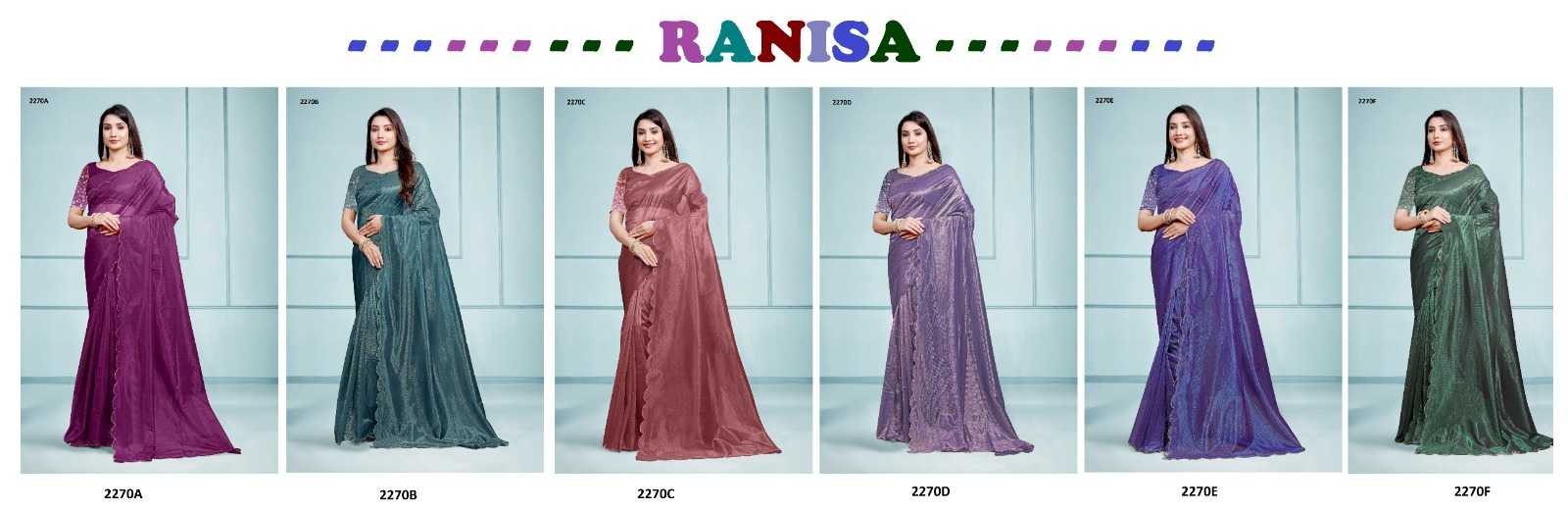 Ynf Net KESH416 RANISA-2270A Sarees Wedding Collections Festive Collections Wholesale Designer Sarees Net Sarees Holi Collections Manufacturer