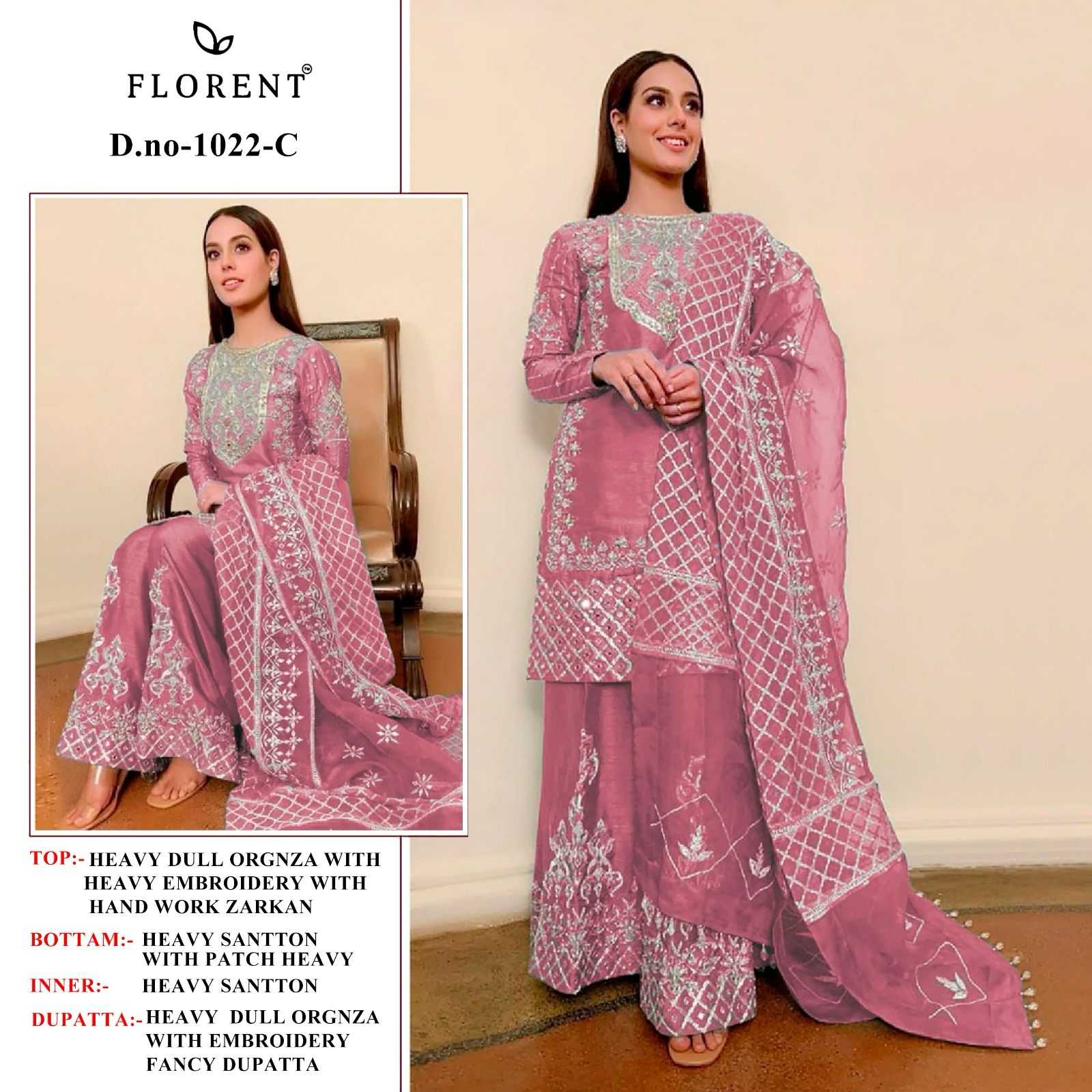 Ynf Organza KESH444 FLORENT 1003 Suits & Dresses Islamic Clothing Festive Collections Wholesale Pakistani Suits Cotton Suits Semi Stitched Suits Manufacturer