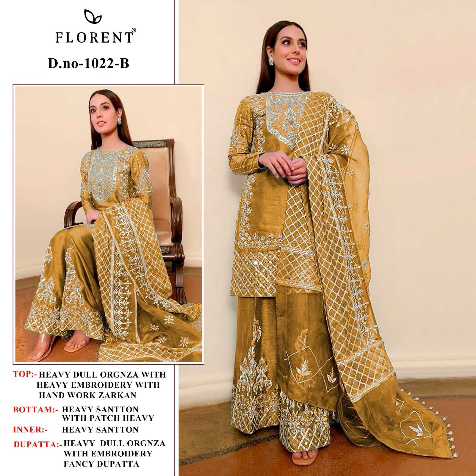 Ynf Organza KESH444 FLORENT 1003 Suits & Dresses Islamic Clothing Festive Collections Wholesale Pakistani Suits Cotton Suits Semi Stitched Suits Manufacturer