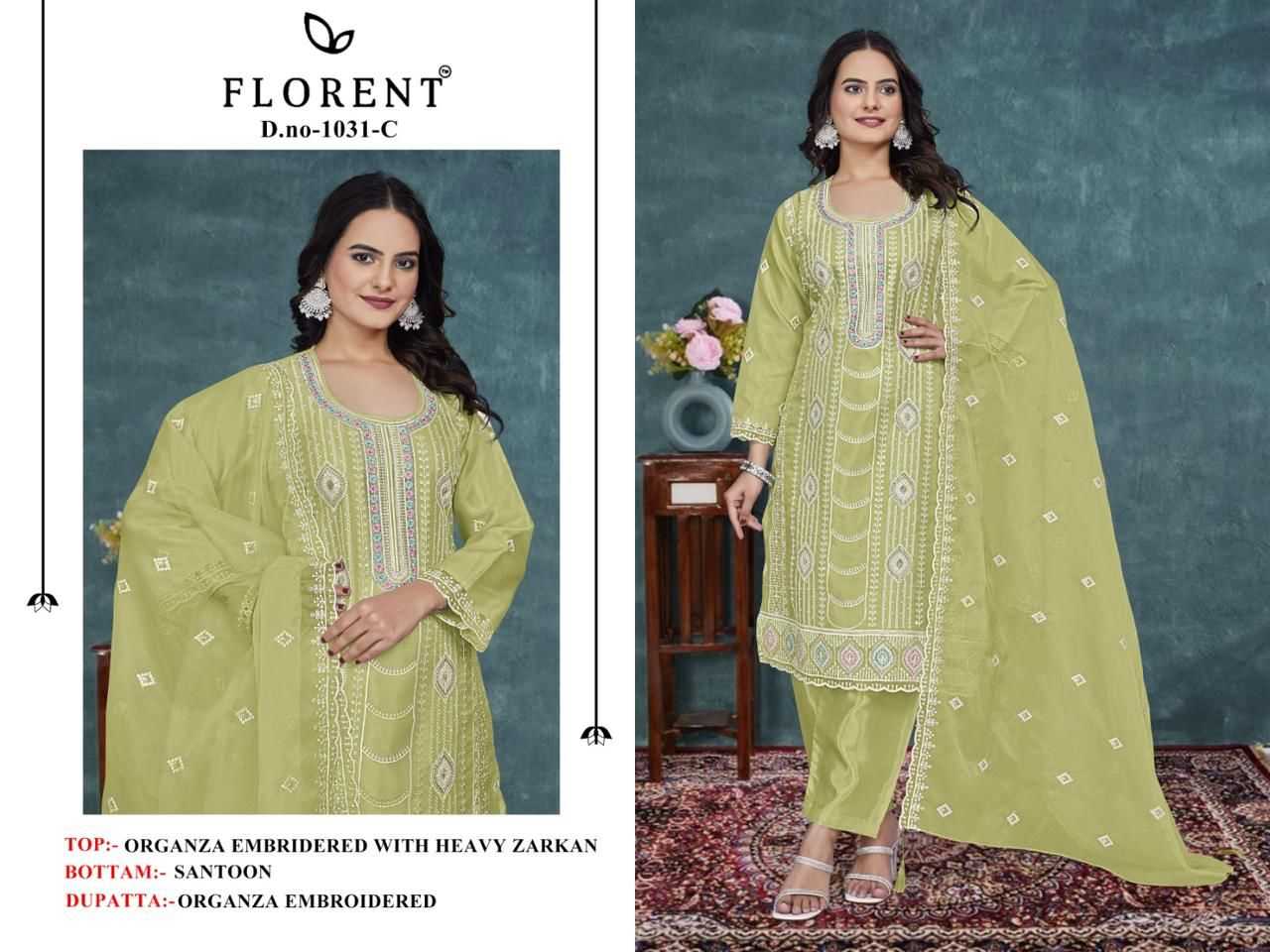 Ynf Organza KESH444 FLORENT 1003 Suits & Dresses Islamic Clothing Festive Collections Wholesale Pakistani Suits Cotton Suits Semi Stitched Suits Manufacturer