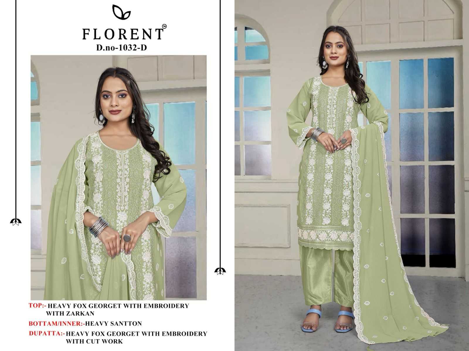 Ynf Organza KESH444 FLORENT 1003 Suits & Dresses Islamic Clothing Festive Collections Wholesale Pakistani Suits Cotton Suits Semi Stitched Suits Manufacturer