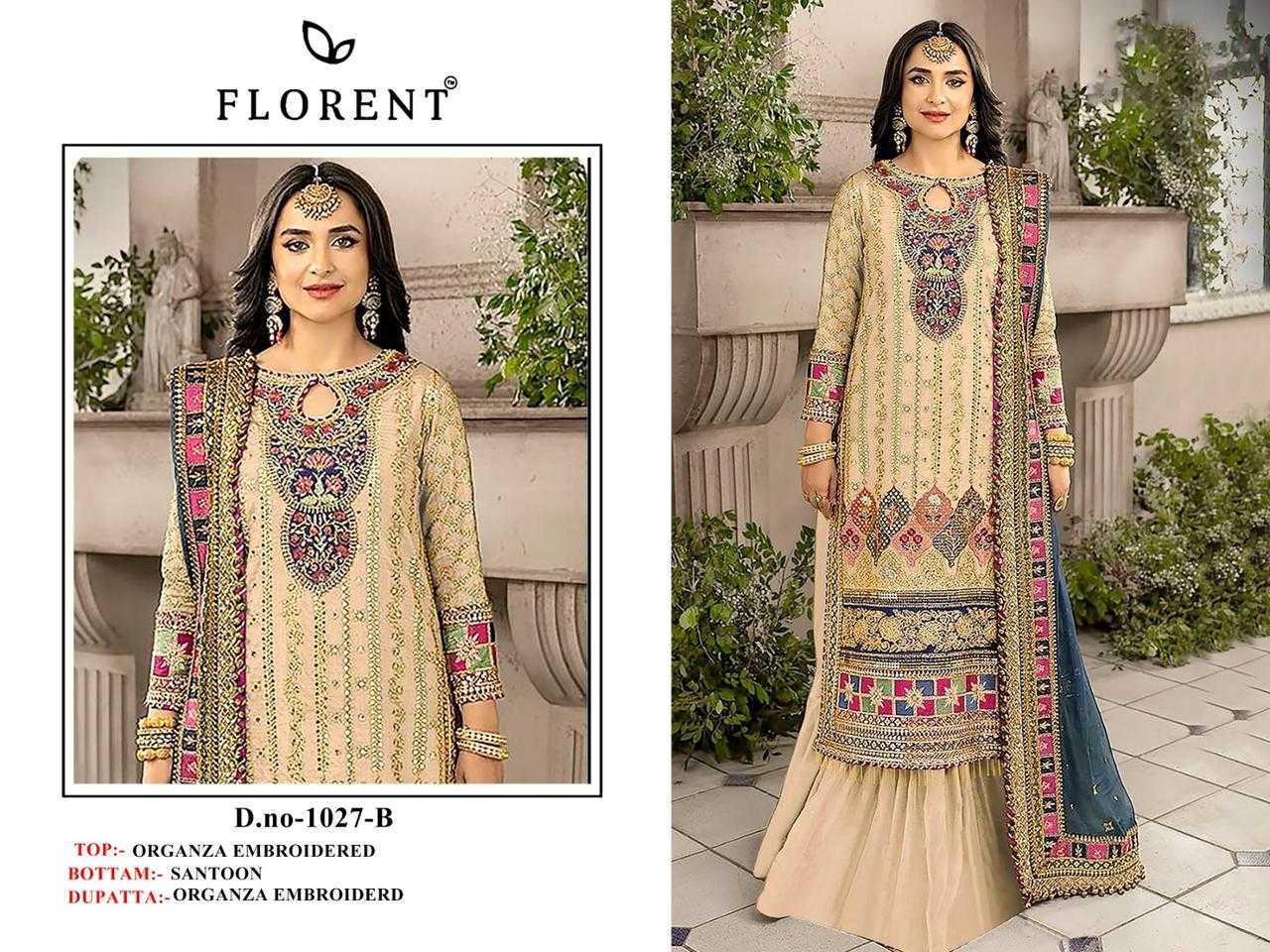 Ynf Organza KESH444 FLORENT 1003 Suits & Dresses Islamic Clothing Festive Collections Wholesale Pakistani Suits Cotton Suits Semi Stitched Suits Manufacturer