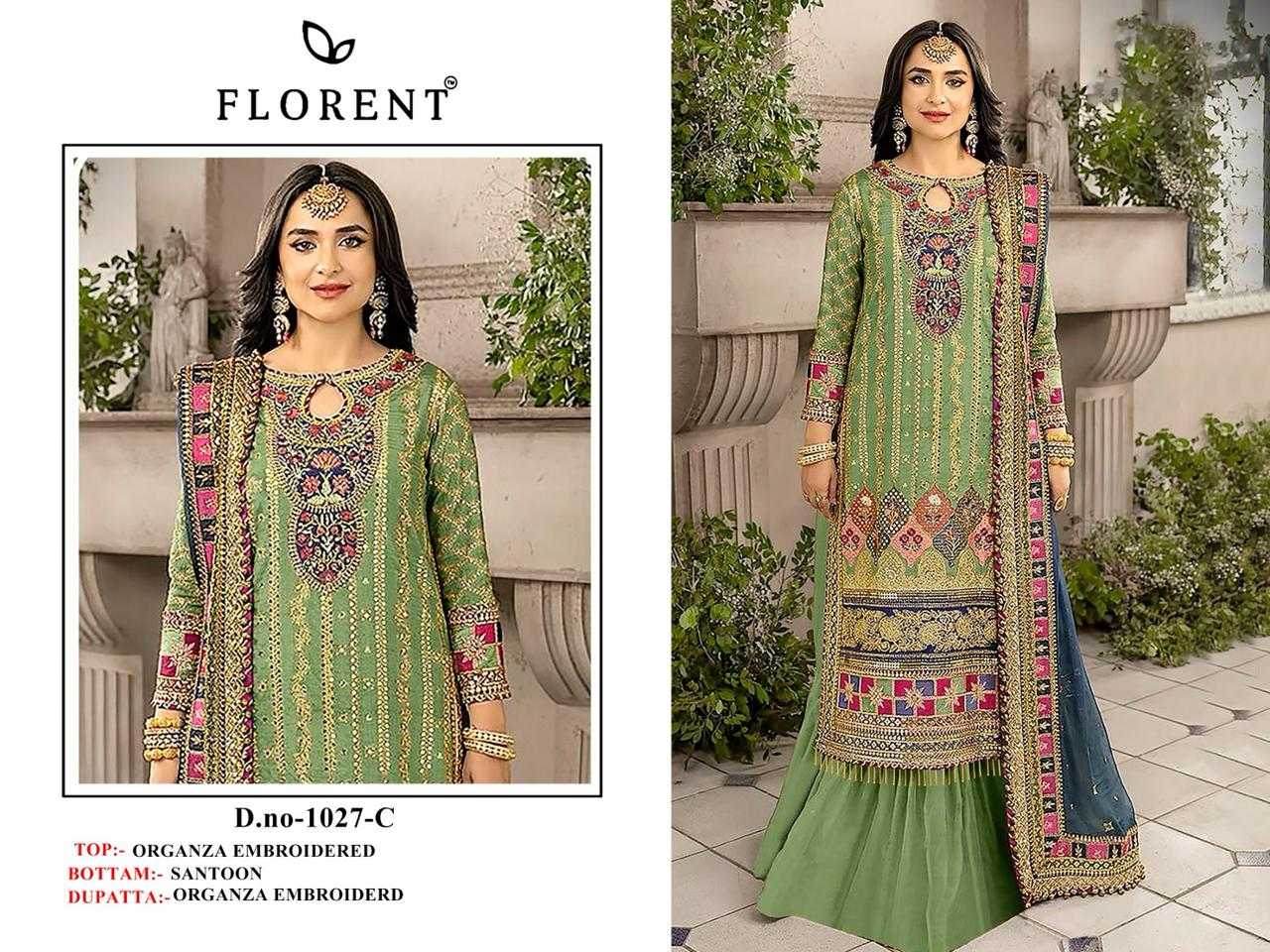 Ynf Organza KESH444 FLORENT 1003 Suits & Dresses Islamic Clothing Festive Collections Wholesale Pakistani Suits Cotton Suits Semi Stitched Suits Manufacturer