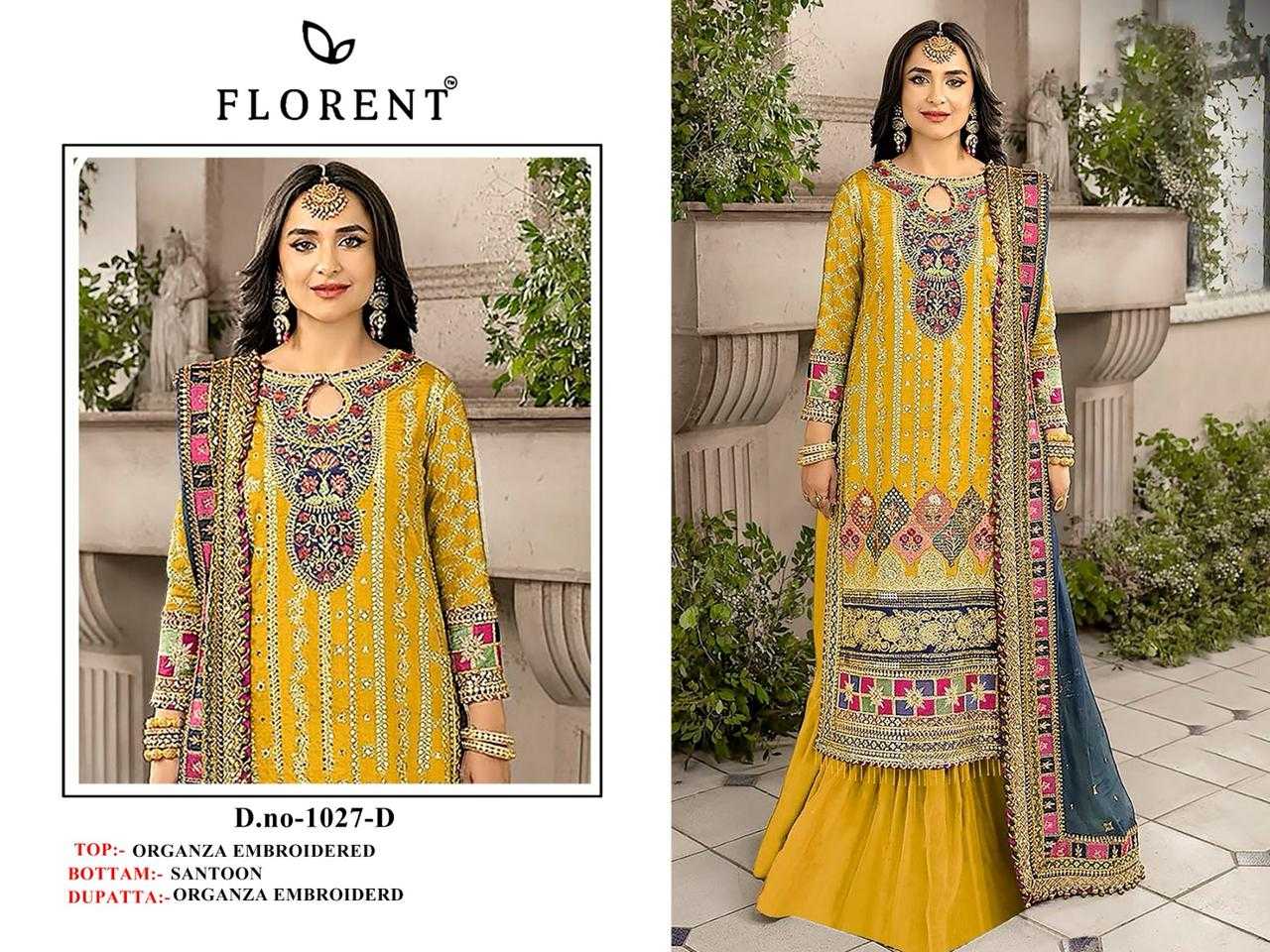 Ynf Organza KESH444 FLORENT 1003 Suits & Dresses Islamic Clothing Festive Collections Wholesale Pakistani Suits Cotton Suits Semi Stitched Suits Manufacturer