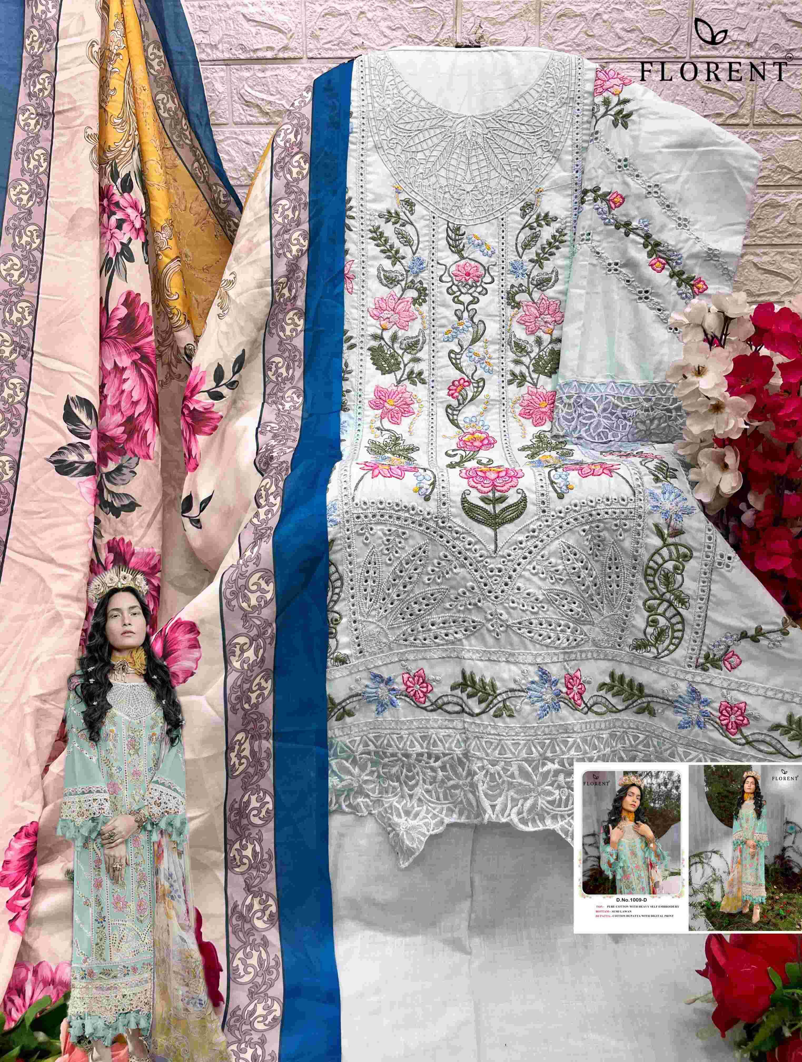 Ynf Organza KESH444 FLORENT 1003 Suits & Dresses Islamic Clothing Festive Collections Wholesale Pakistani Suits Cotton Suits Semi Stitched Suits Manufacturer