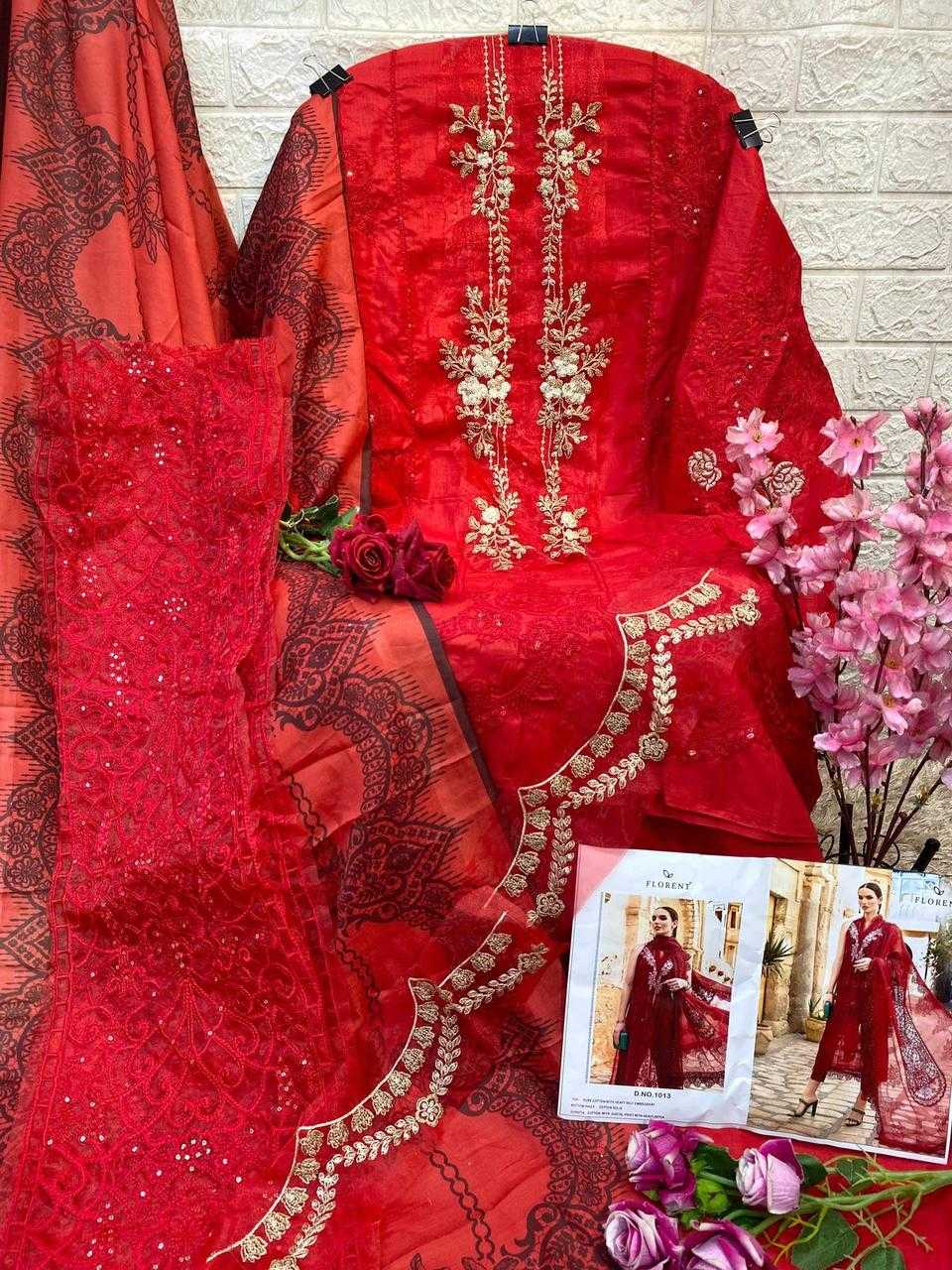 Ynf Organza KESH444 FLORENT 1003 Suits & Dresses Islamic Clothing Festive Collections Wholesale Pakistani Suits Cotton Suits Semi Stitched Suits Manufacturer