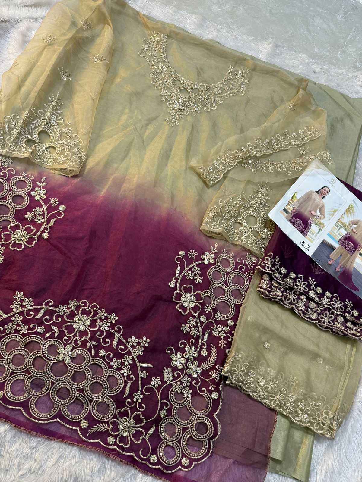 Ynf Organza KESH444 Ziaaz Designs 815 Suits & Dresses Wedding Collections Festive Collections Wholesale Semi Stitched Suits Wedding Outfits Handwork Suits Manufacturer