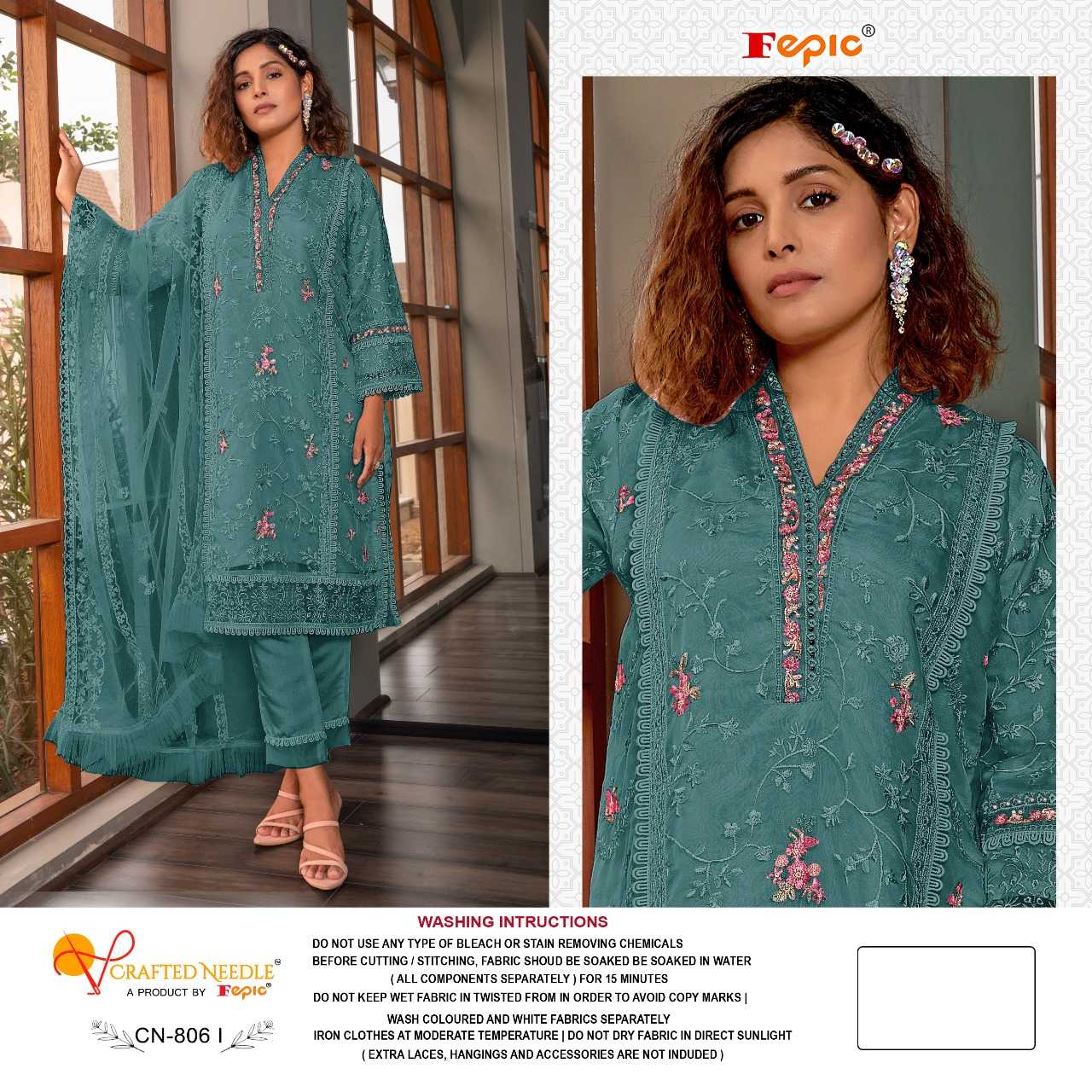 Ynf Organza KESH446 CRAFTED NEEDLE-CN806 Suits & Dresses Islamic Clothing Festive Collections Wholesale Pakistani Suits Afghani Suits Embroidered Suits Manufacturer