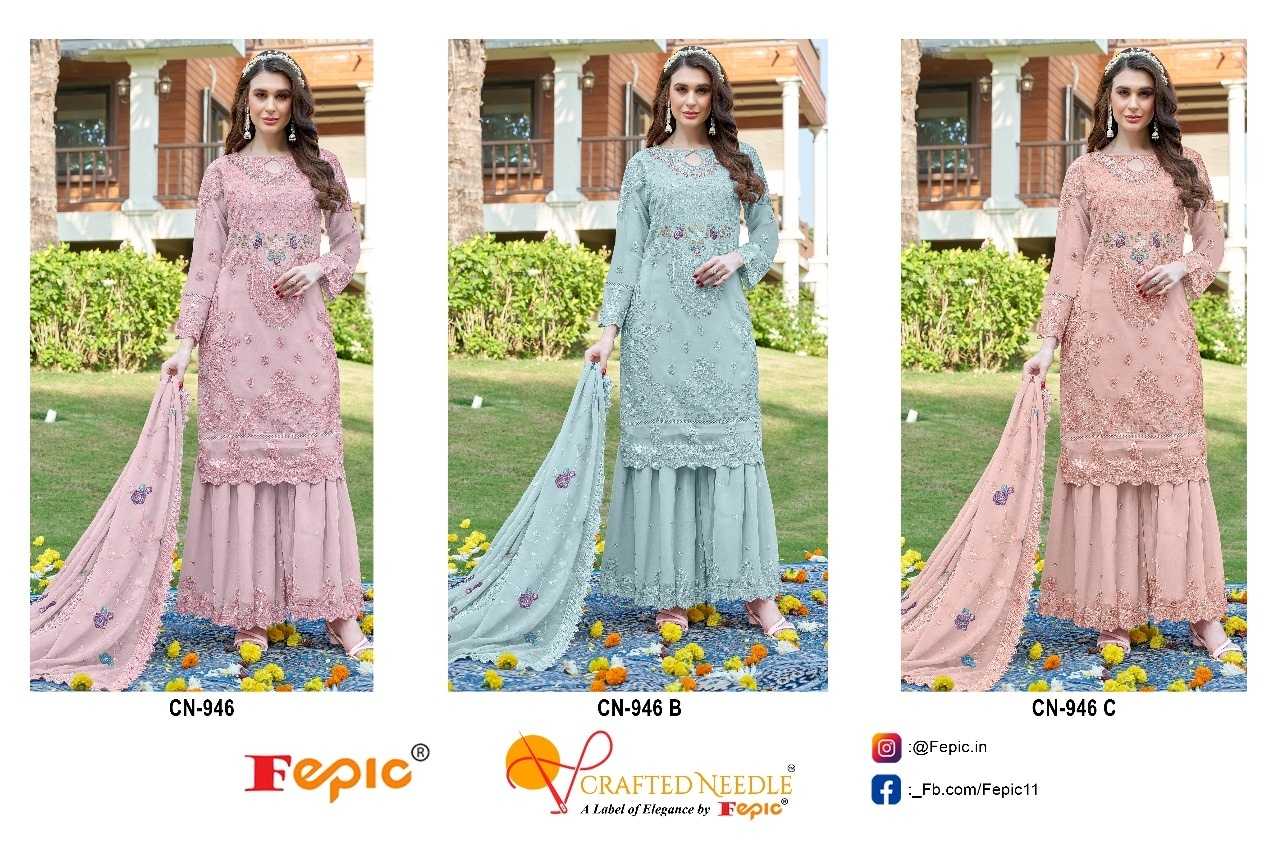 Ynf Organza KESH446 CRAFTED NEEDLE-CN946 Suits & Dresses Islamic Clothing Festive Collections Wholesale Pakistani Suits Embroidered Suits Handwork Suits Manufacturer