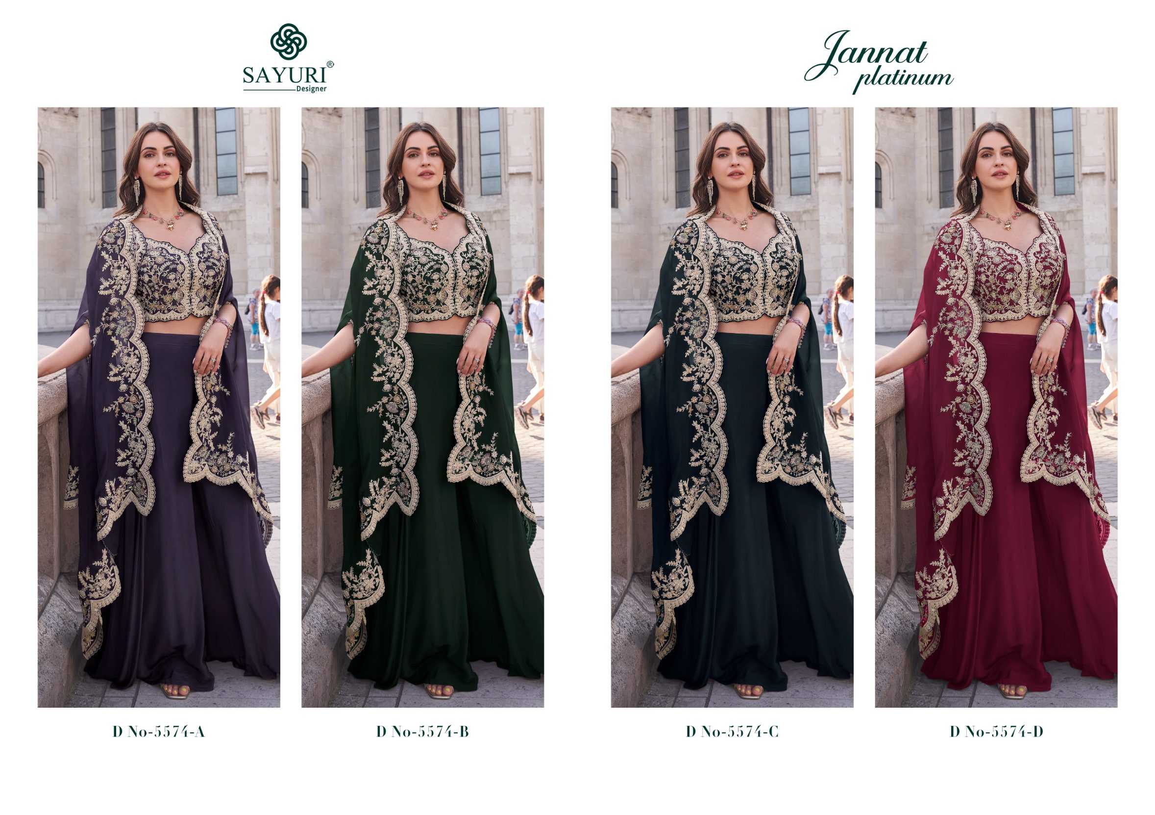 Ynf Premium Silk RIN187 Sayuri-Jannat Platinum Suits & Dresses Islamic Clothing Festive Collections Wholesale Sharara Salwar Suits Party wear suits Eid Collections Manufacturer