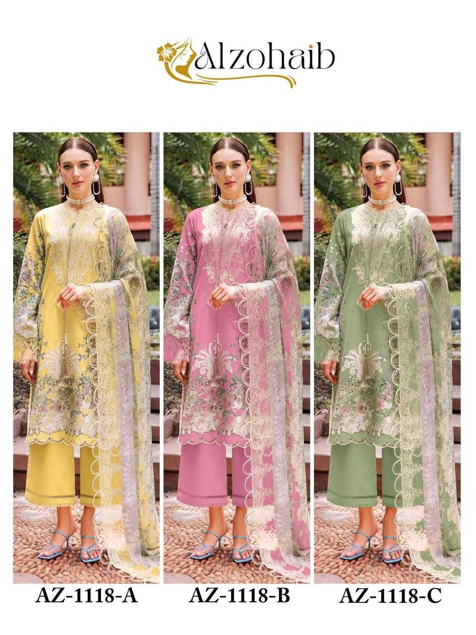 Ynf Pure Cotton KESH444 ALZOHAIB-AZ 1118 Suits & Dresses Islamic Clothing Festive Collections Wholesale Pakistani Suits Embroidery Suits Cotton Suits Manufacturer