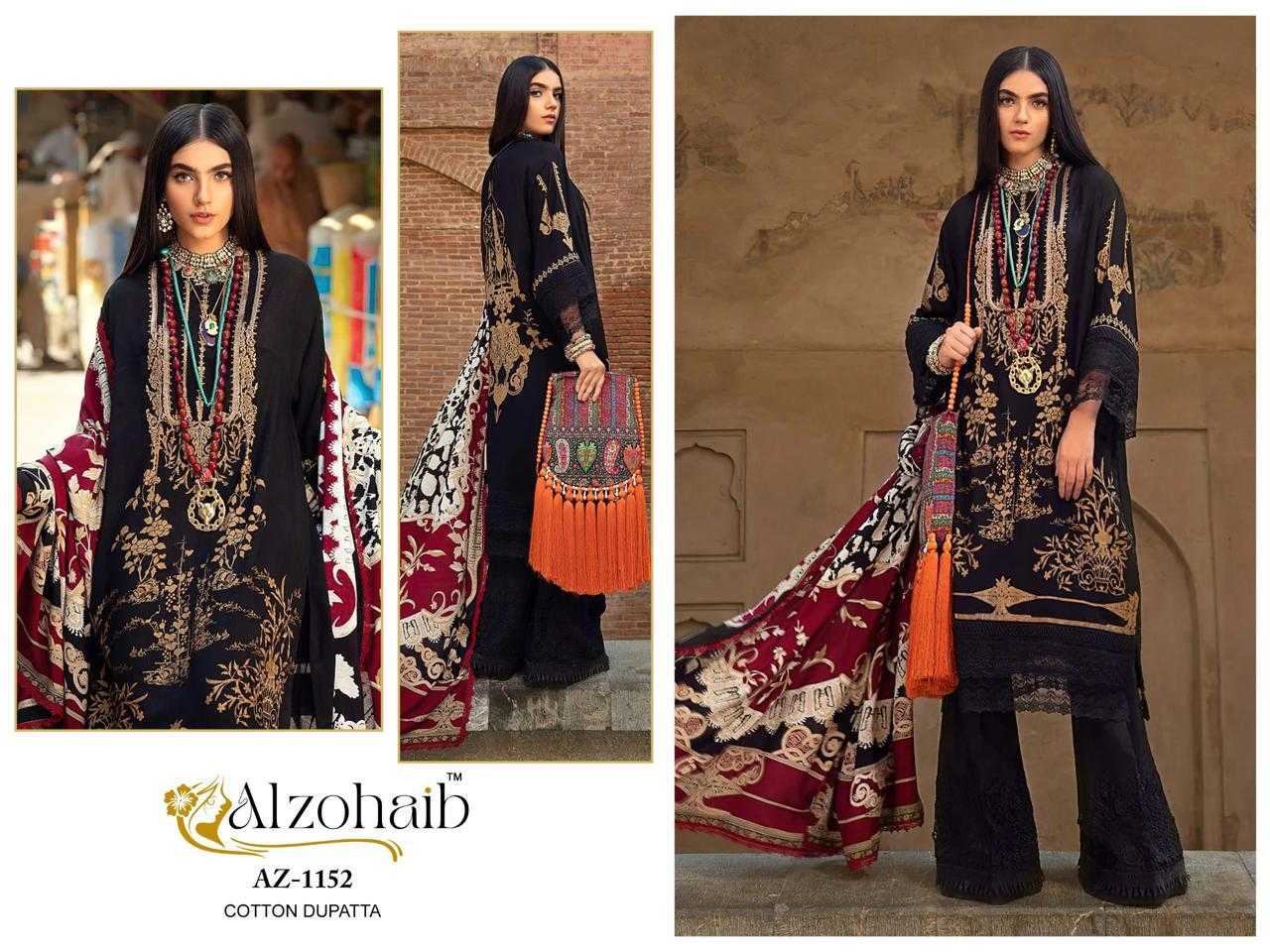 Ynf Pure Cotton RIN186 ALZOHAIB-AZ-1148-1152-1154 Suits & Dresses Islamic Clothing Festive Collections Wholesale Embroidery Suits Cotton Suits Eid Collections Manufacturer