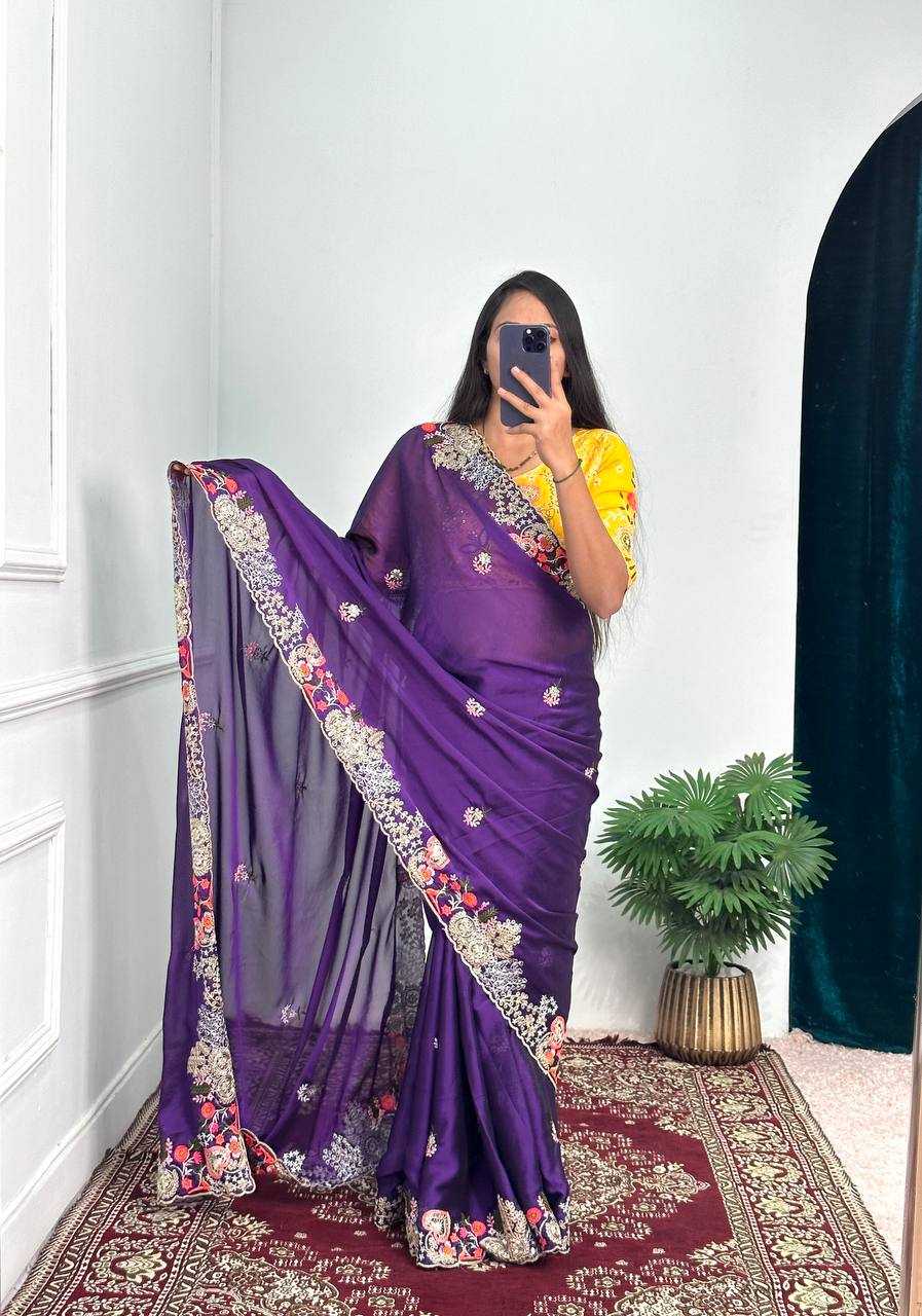 Ynf Rangoli Silk RIN215 466 Sarees Wholesale Sequence Sarees Embroidered Sarees Cutwork Saree Manufacturer