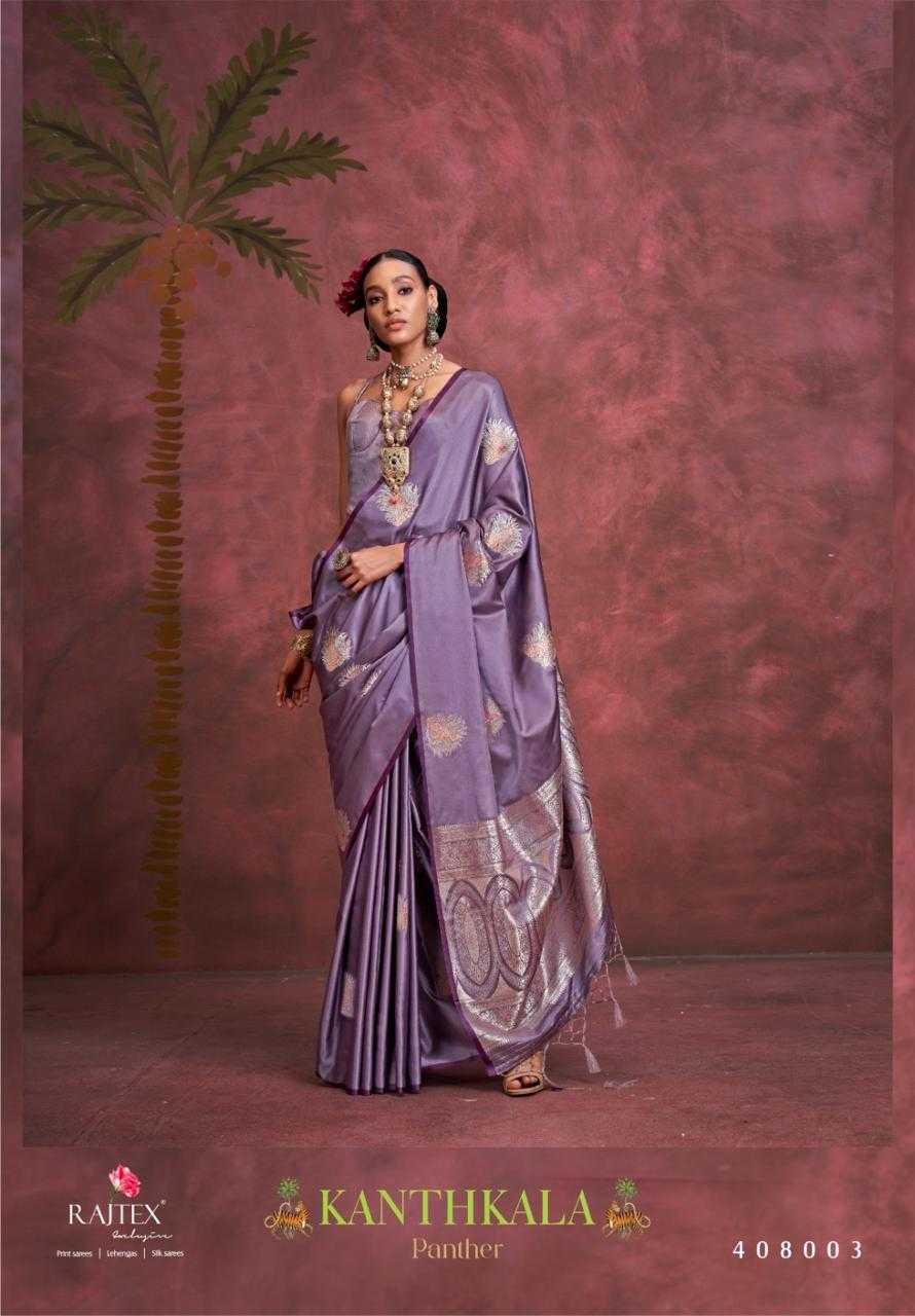 Ynf Satin KESH416 RAJTEX-KANTHKALA PANTHER Sarees Wedding Collections Festive Collections Wholesale Designer Sarees Hand Work Sarees Zari Border Sarees Manufacturer