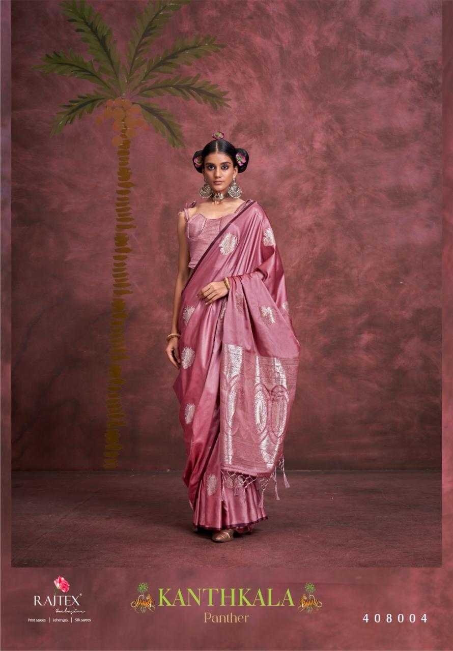 Ynf Satin KESH416 RAJTEX-KANTHKALA PANTHER Sarees Wedding Collections Festive Collections Wholesale Designer Sarees Hand Work Sarees Zari Border Sarees Manufacturer