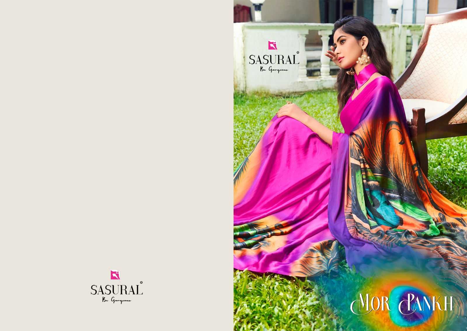 Ynf Satin Silk KESH416 SASURAL-MOR PANKH Silk Sarees Wedding Collections Festive Collections Wholesale Designer Silk Sarees Silk Sarees With Stone Work Holi Collections Manufacturer