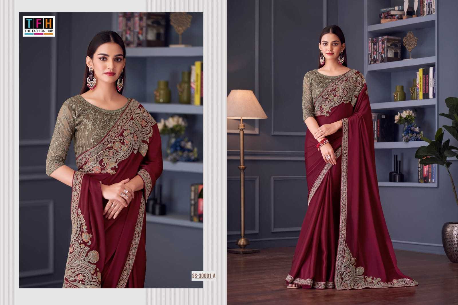 Ynf Satin Silk RIN184 Tfh-Silver Screen 20 Sarees Diwali Collections Festive Collections Wholesale Party Wear Sarees Fancy Sarees Satin Sarees Manufacturer