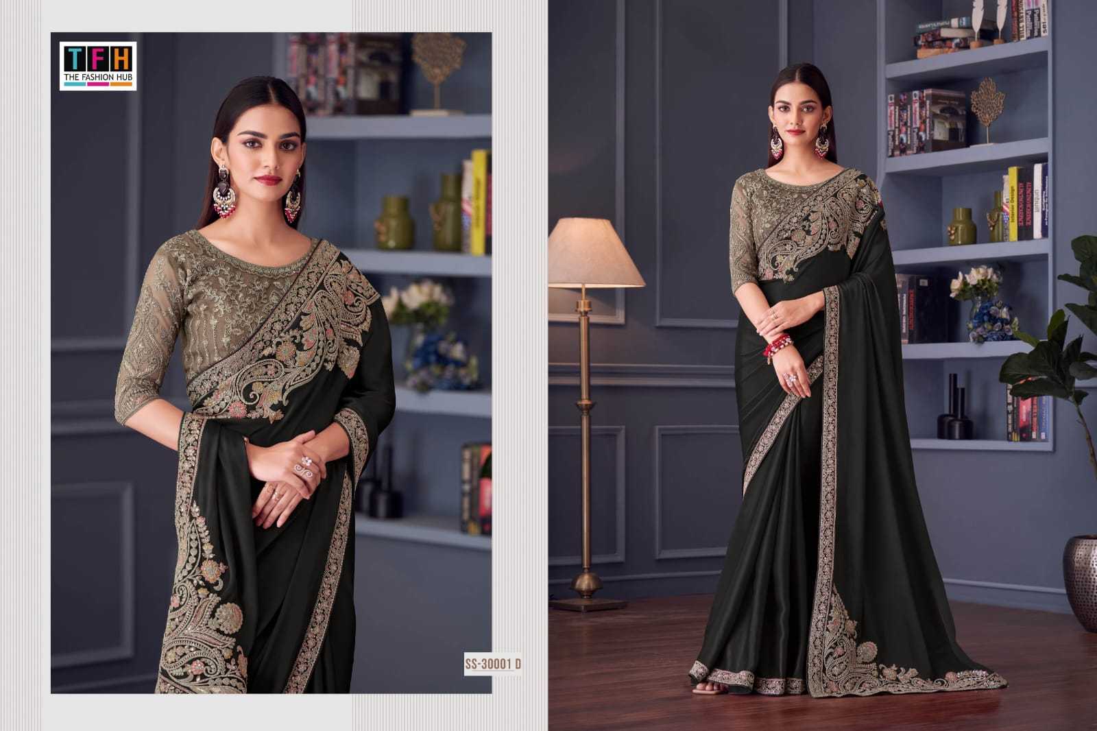 Ynf Satin Silk RIN184 Tfh-Silver Screen 20 Sarees Diwali Collections Festive Collections Wholesale Party Wear Sarees Fancy Sarees Satin Sarees Manufacturer