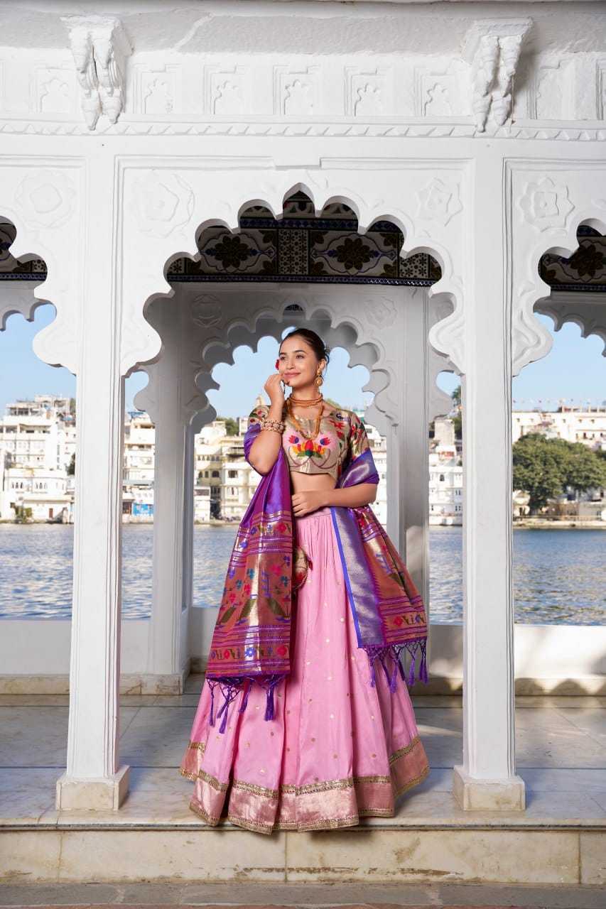 Ynf Silk KESH416 LNB-KEERTHNA Lehengas Wedding Collections Festive Collections Wholesale Silk Lehenga Paithani Lehenga Zari Work Lehenga Manufacturer